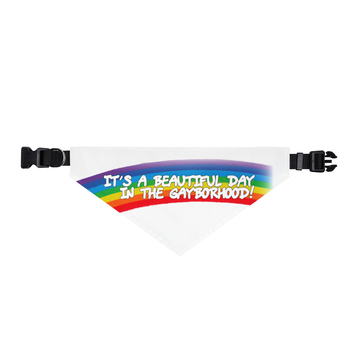 Clip-on Pet Bandana Beautiful Day in the Gayboorhood