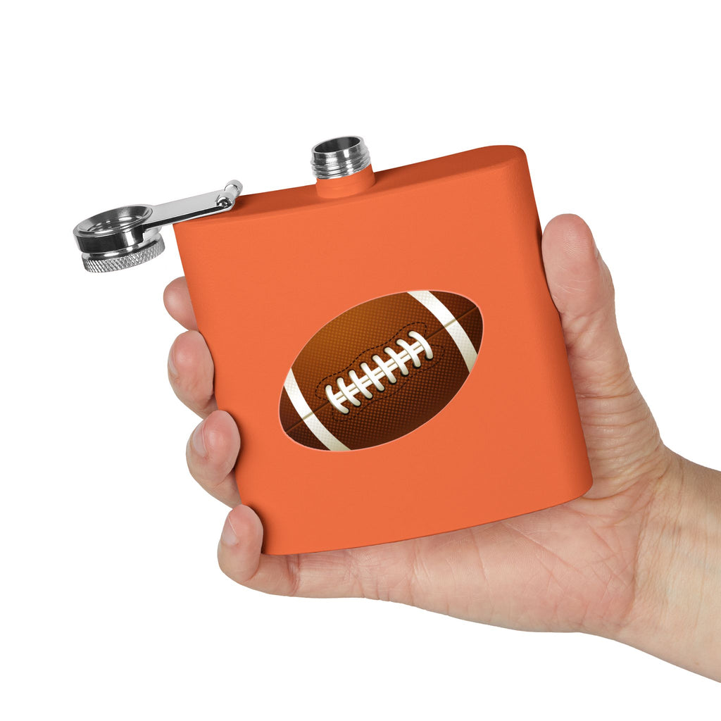 Football Stainless Steel Flask, 6oz
