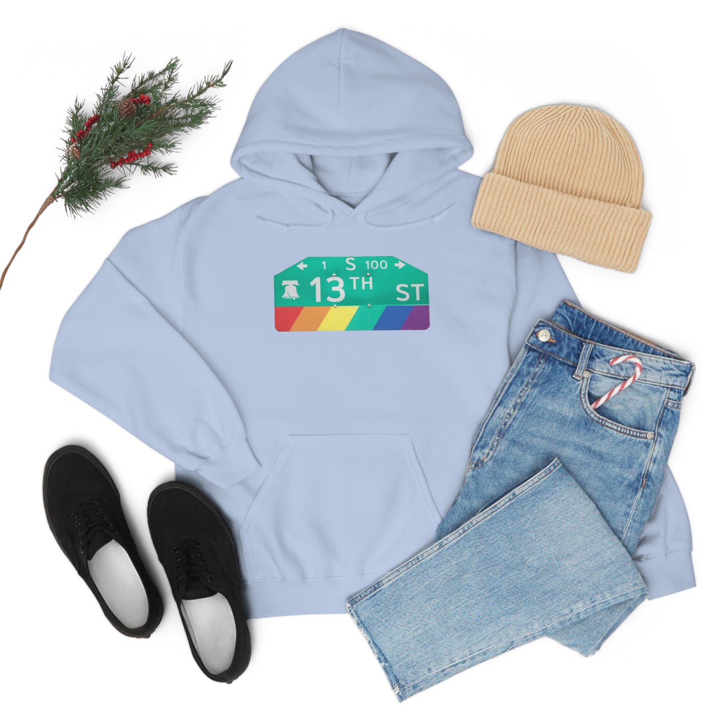 Philly Gayborhood Street Sign Hoodie