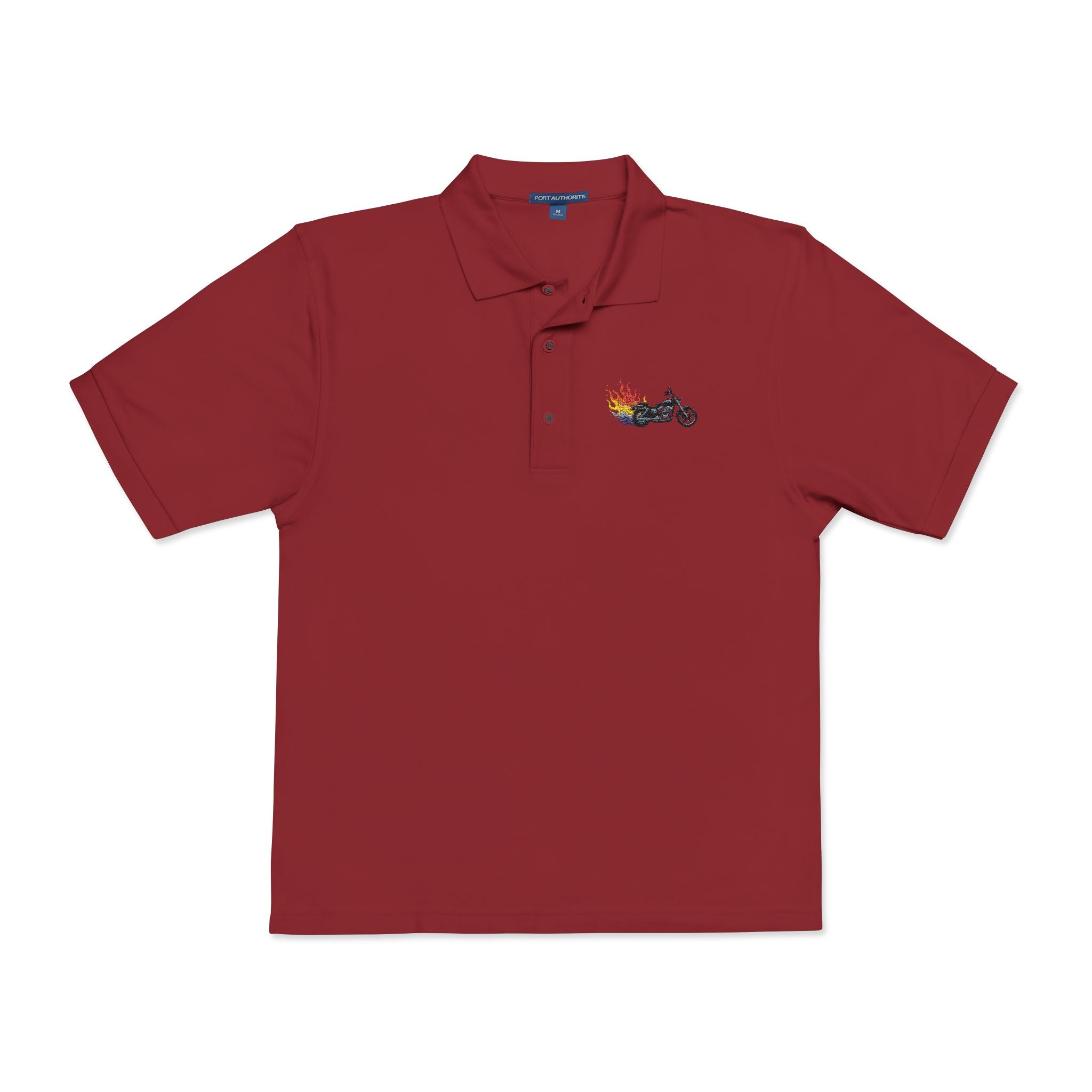 Polo Shirt Flaming Rainbow Embroidery