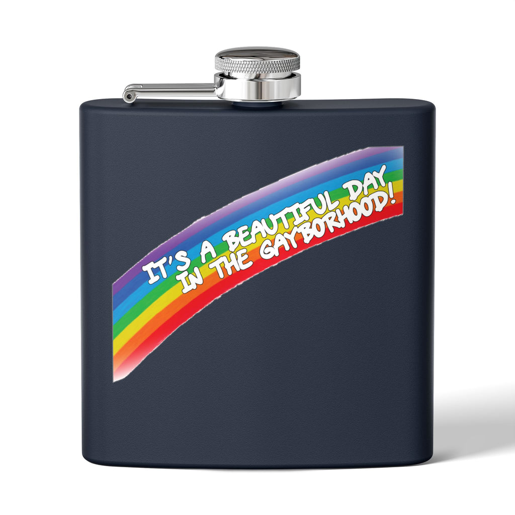 Beautiful Gayborhood Stainless Steel Flask, 6oz