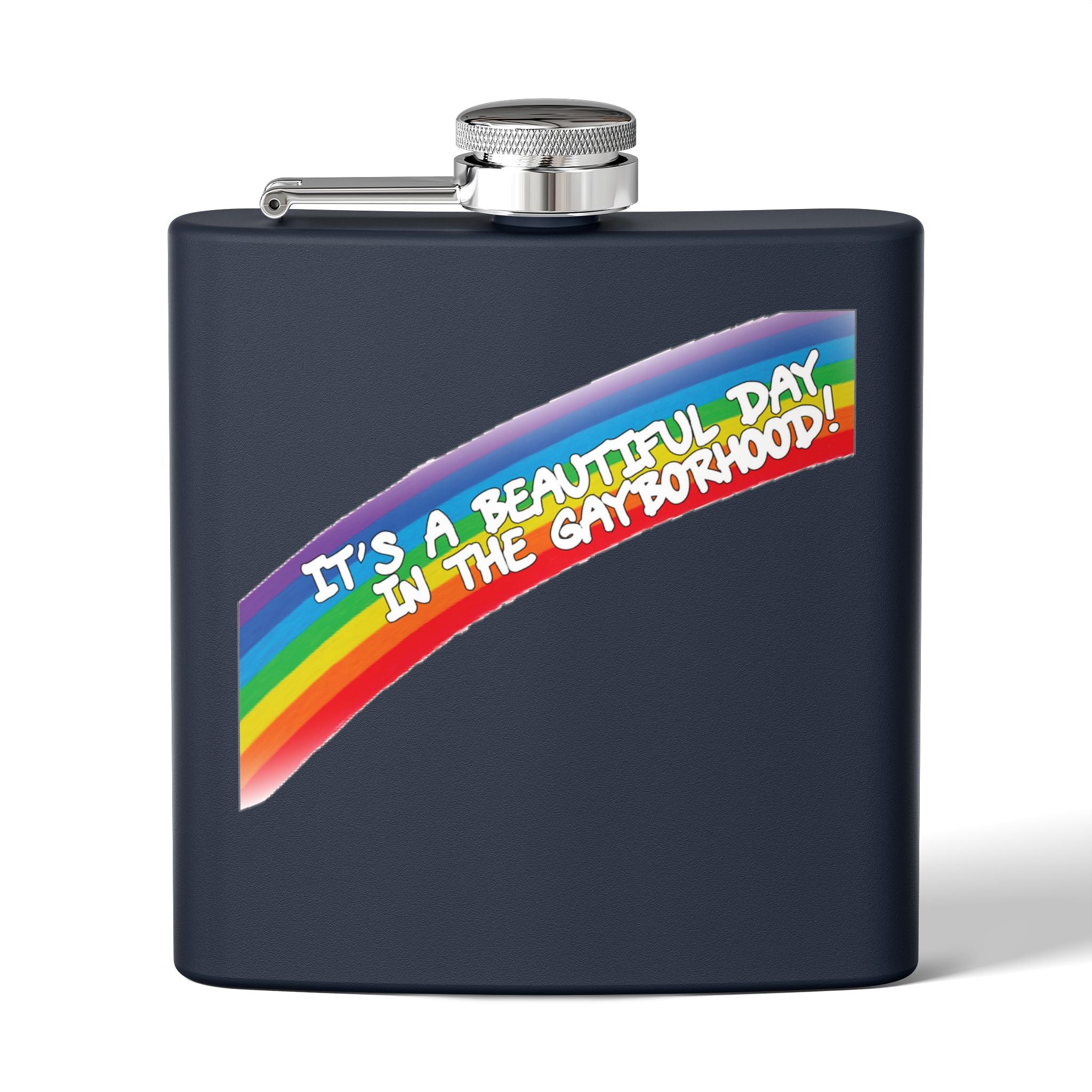 Beautiful Gayborhood Stainless Steel Flask, 6oz