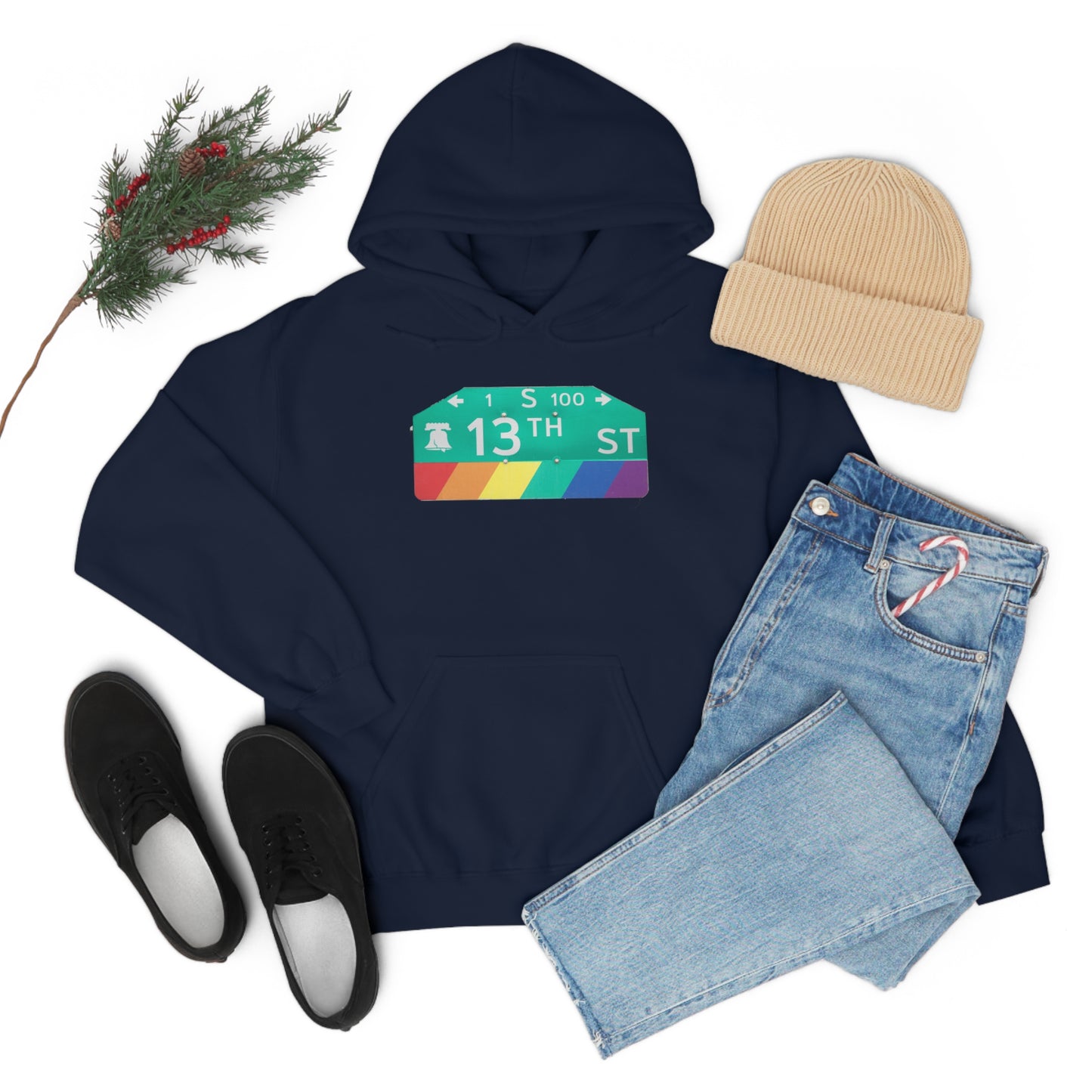 Philly Gayborhood Street Sign Hoodie