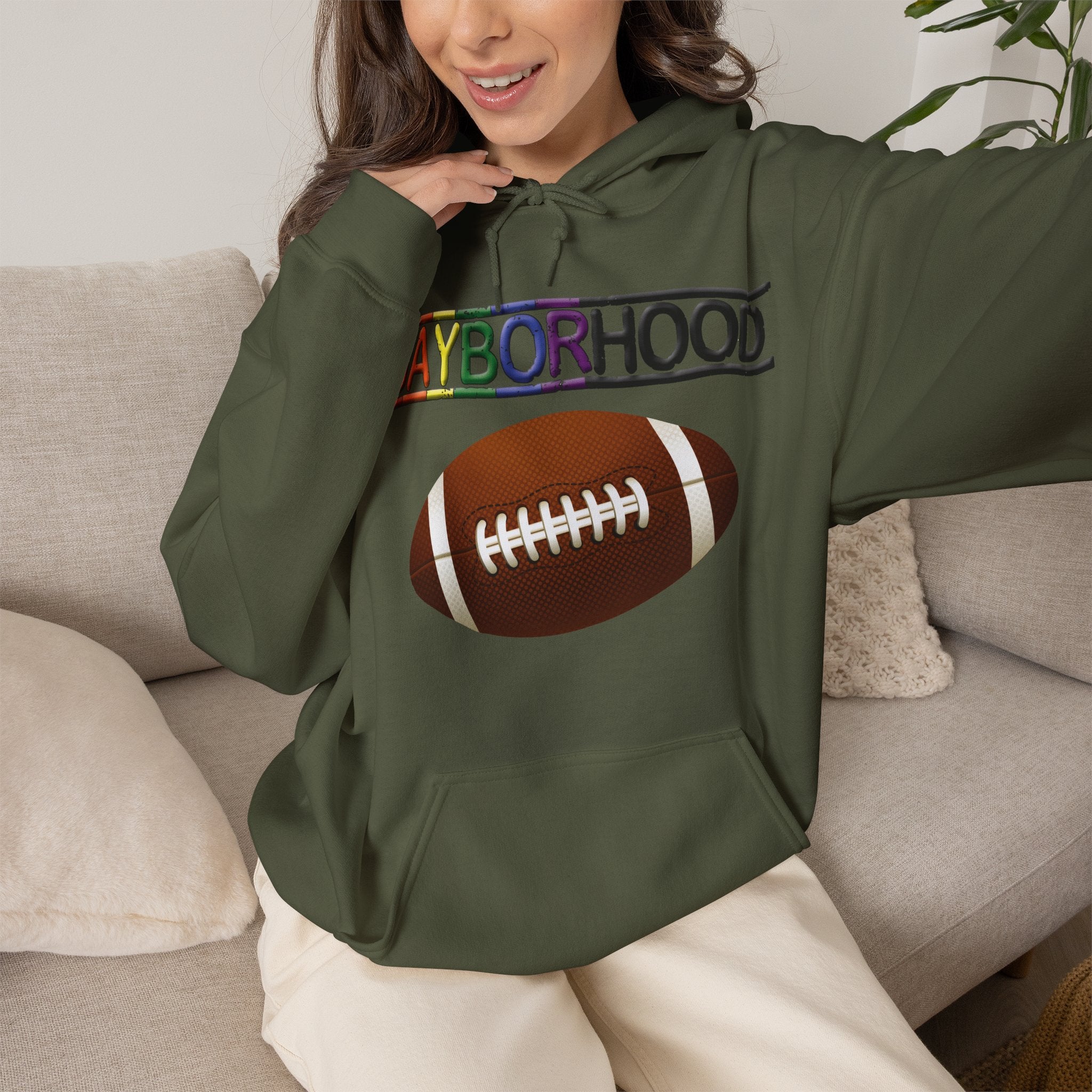 Gayborhood Football Heavy Blend™ Hoodie