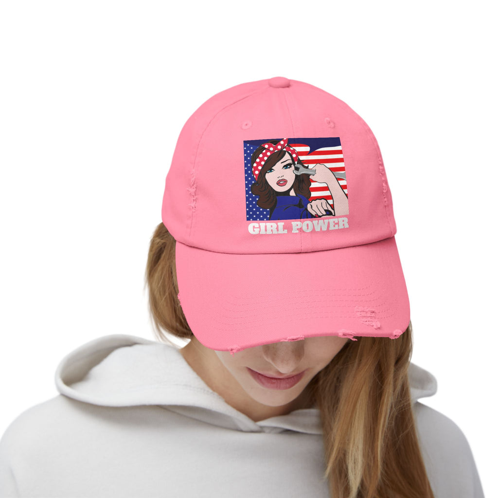 Girl Power Distressed Cap