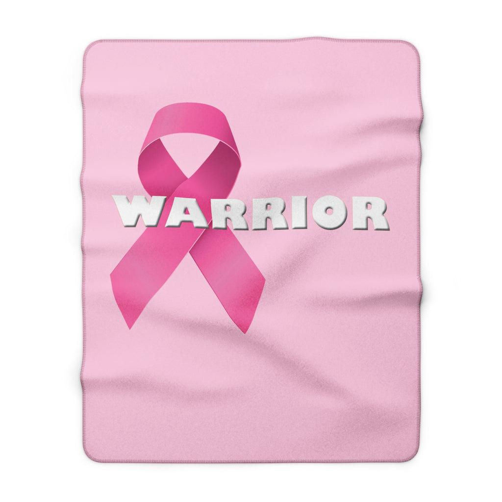 Pink Ribbon Sherpa Fleece Blanket