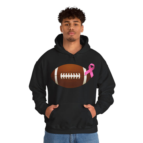 Breast Cancer Football Heavy Blend™ Hoodie