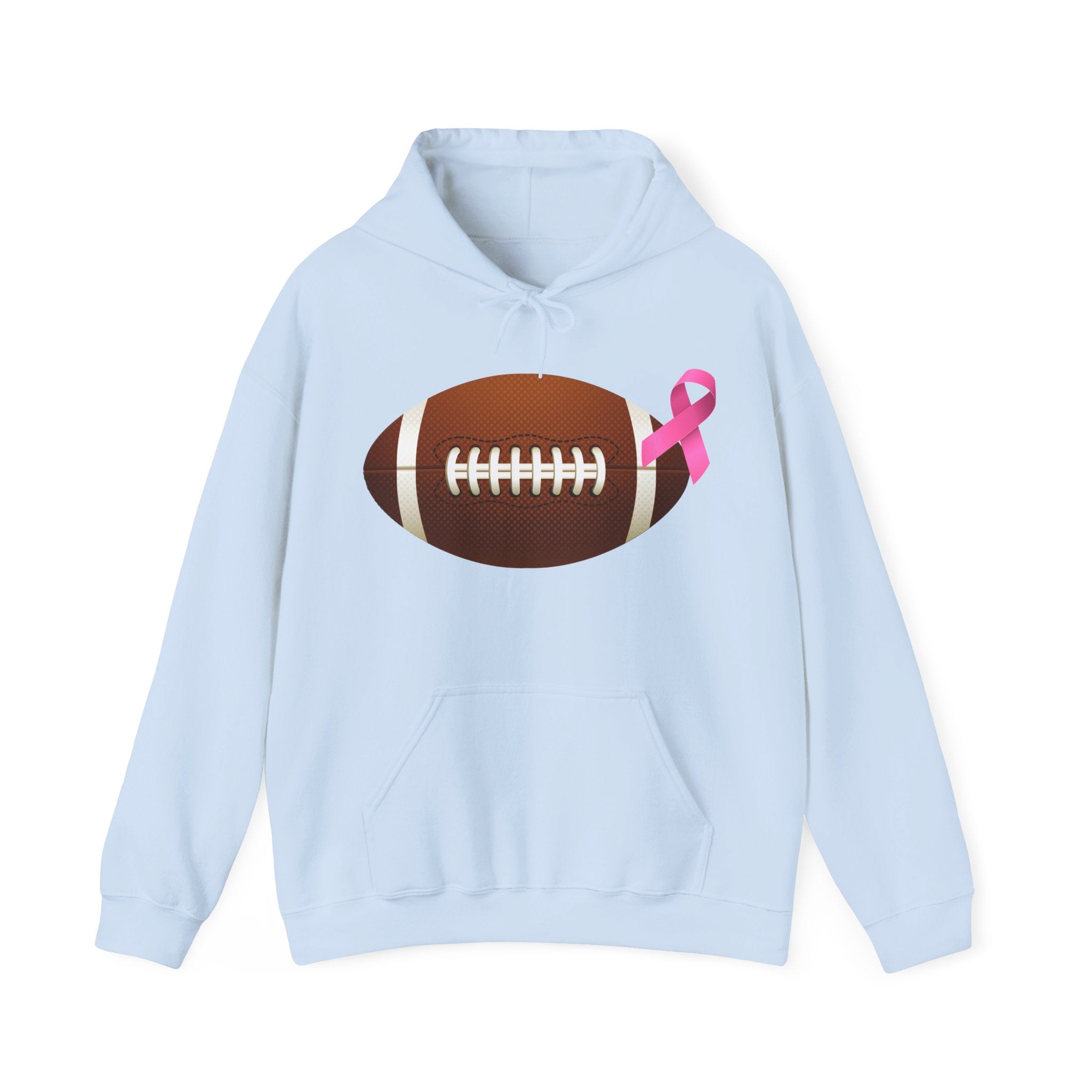 Breast Cancer Football Heavy Blend™ Hoodie