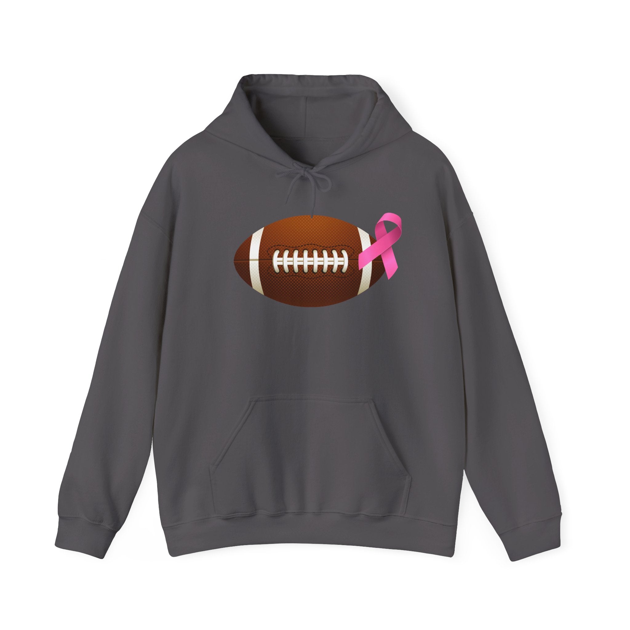 Breast Cancer Football Heavy Blend™ Hoodie