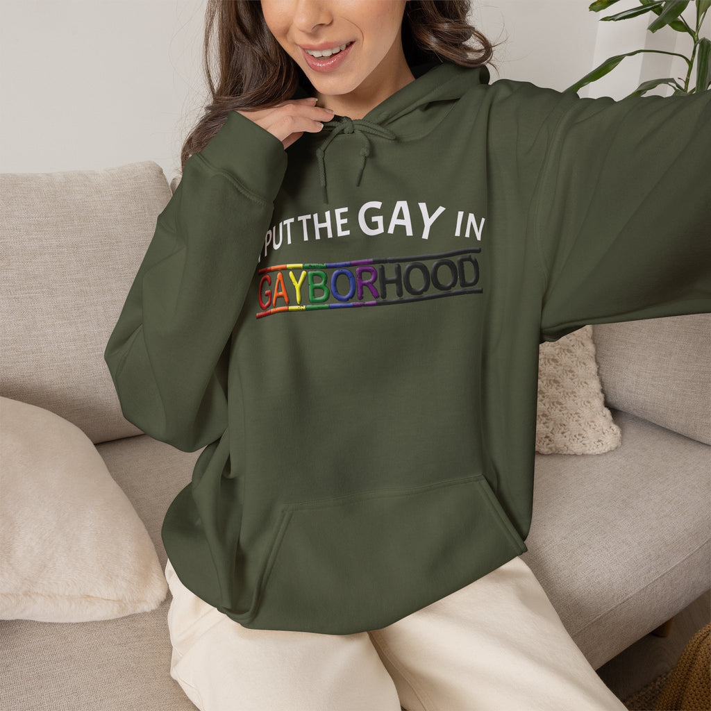 "I put the GAY in" Heavy Blend™ Hoodie