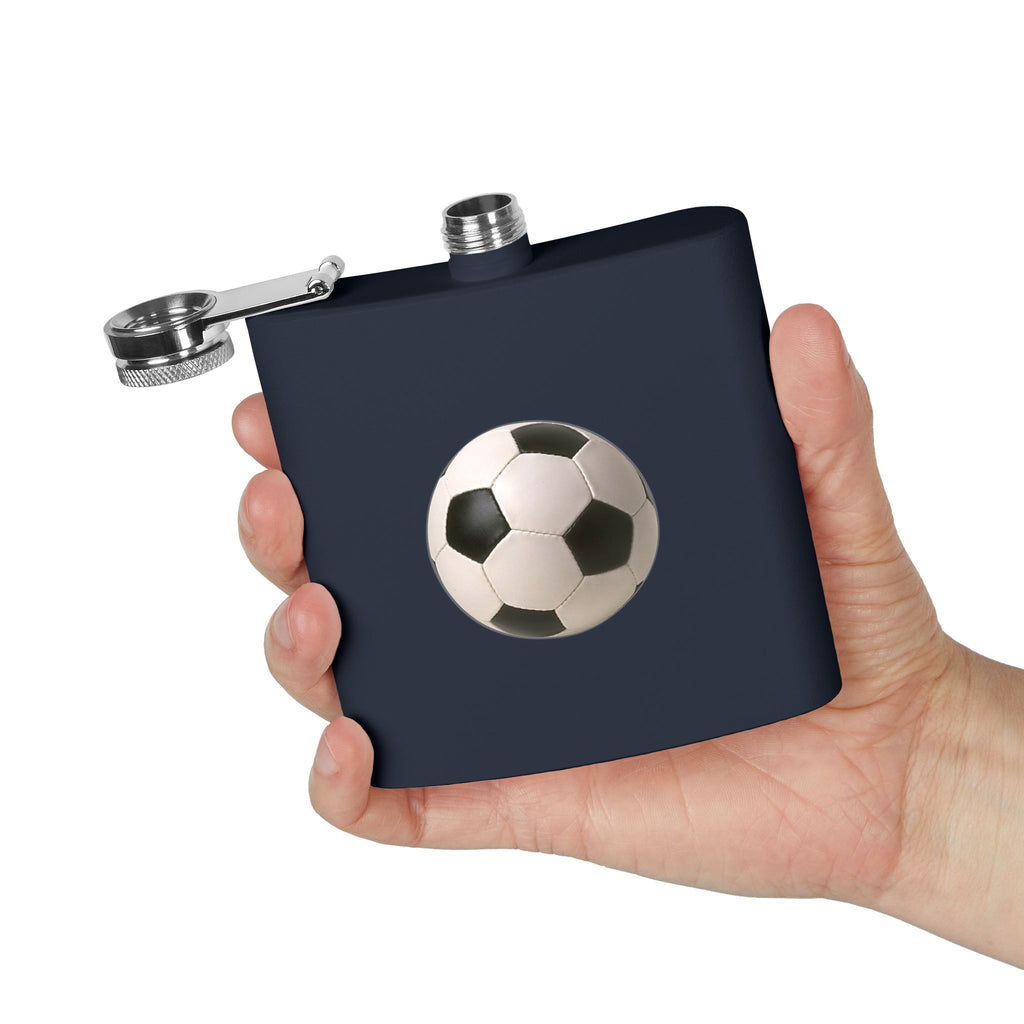 Soccer Stainless Steel Flask, 6oz