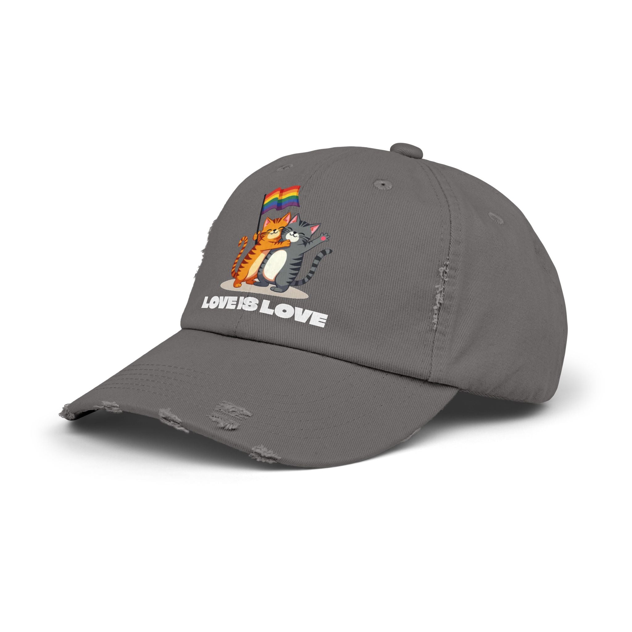 Cap - Kitty Love is Love Distressed Design
