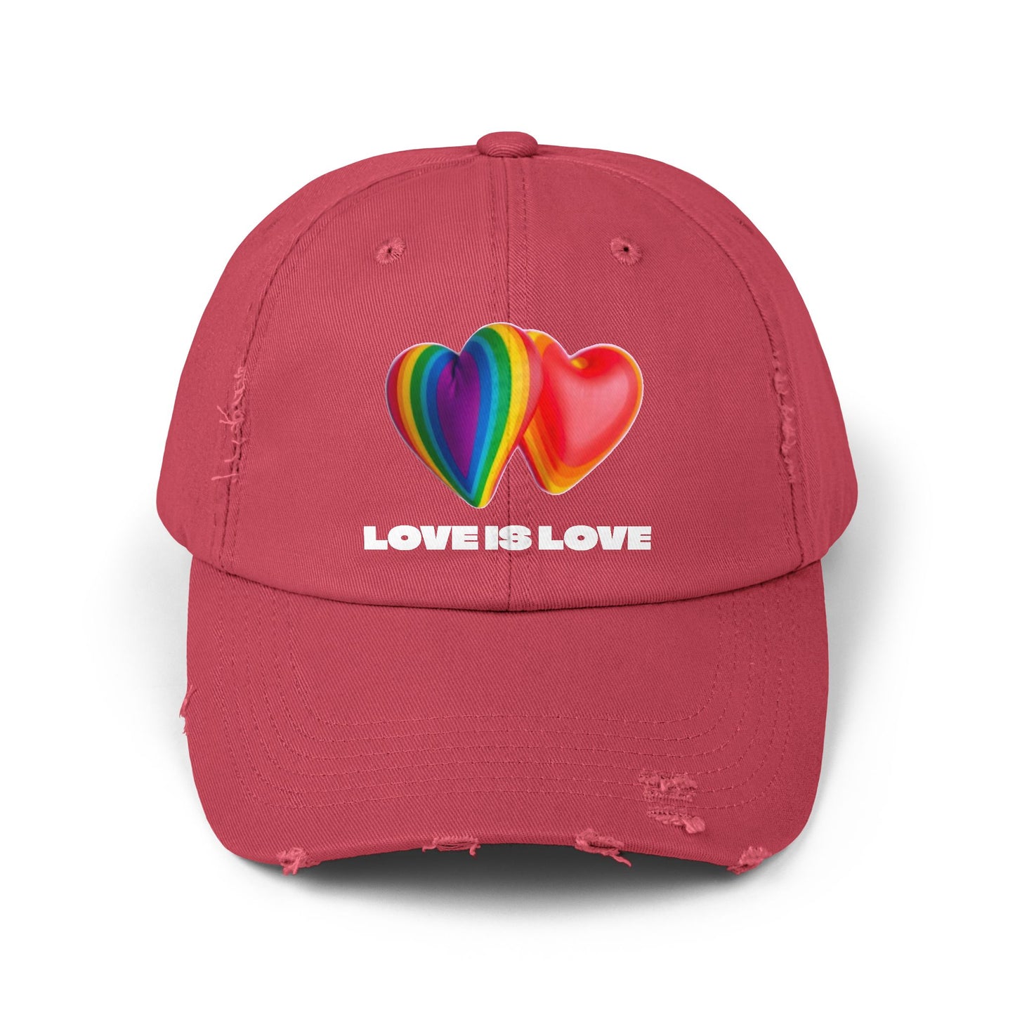 Love is Love Hearts Distressed Design