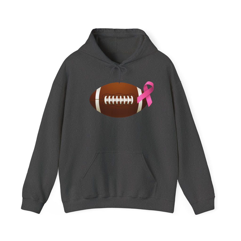 Breast Cancer Football Heavy Blend™ Hoodie