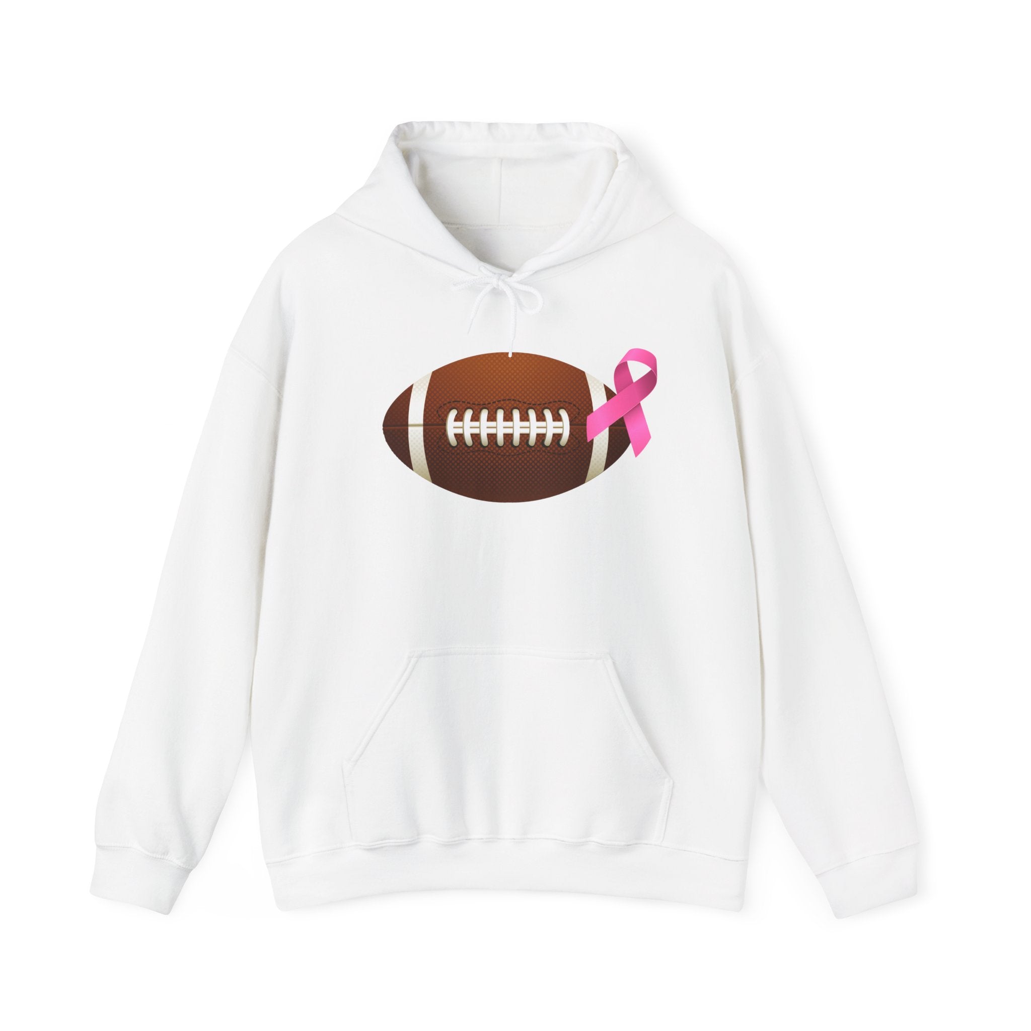 Breast Cancer Football Heavy Blend™ Hoodie