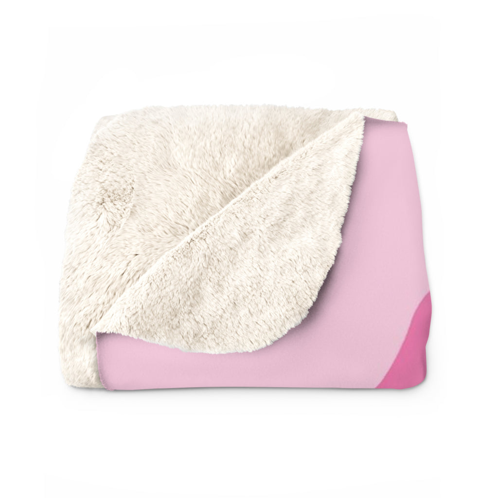 Pink Ribbon Sherpa Fleece Blanket