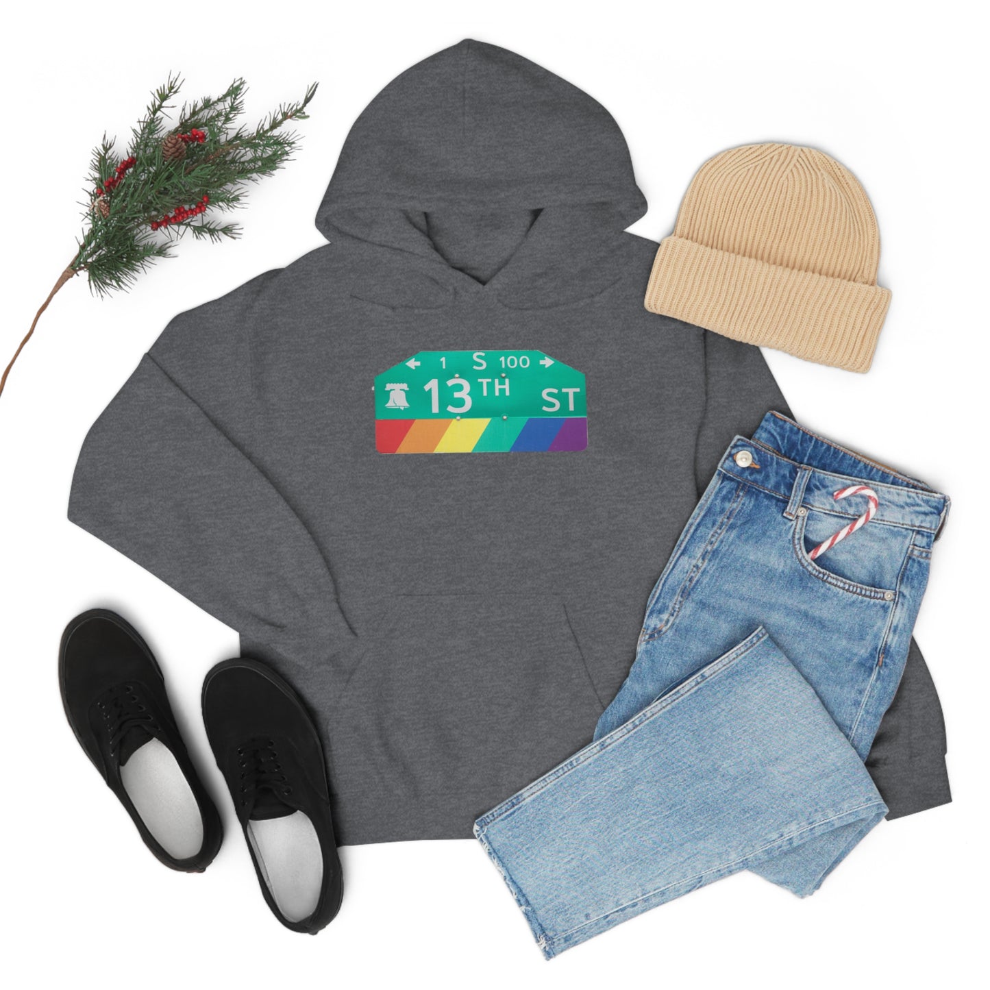 Philly Gayborhood Street Sign Hoodie
