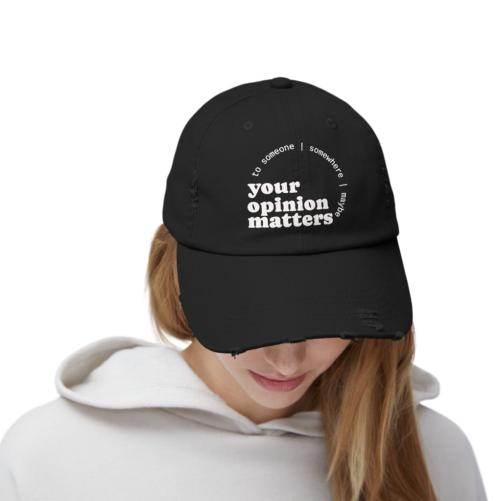 Your Opinion ... Distressed Design Cap