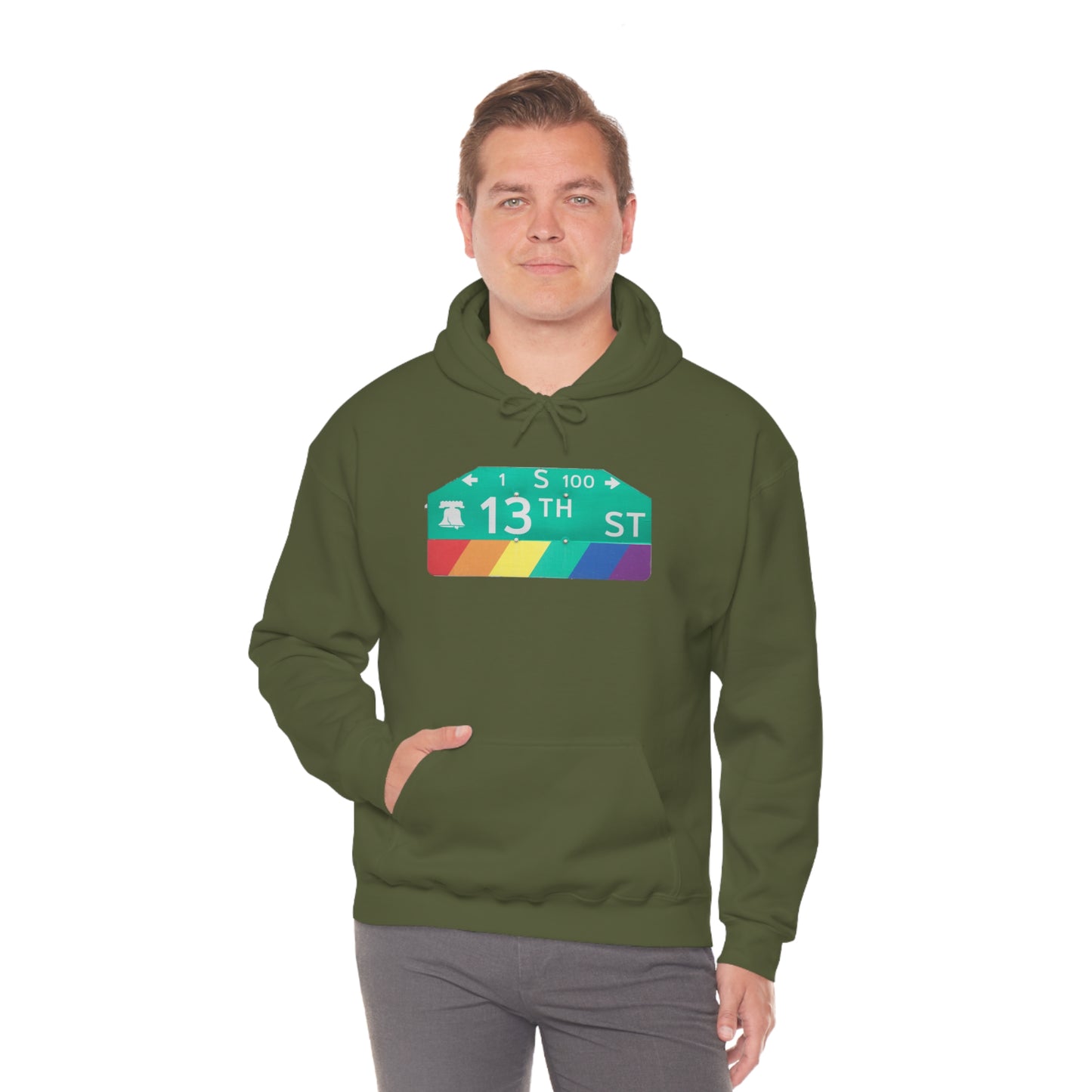 Philly Gayborhood Street Sign Hoodie