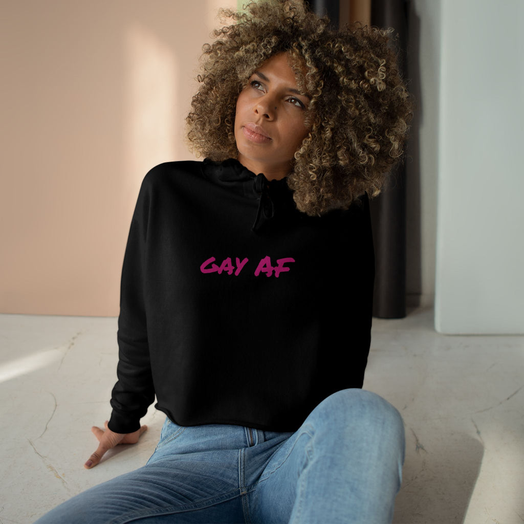 Gay AF Crop Hoodie