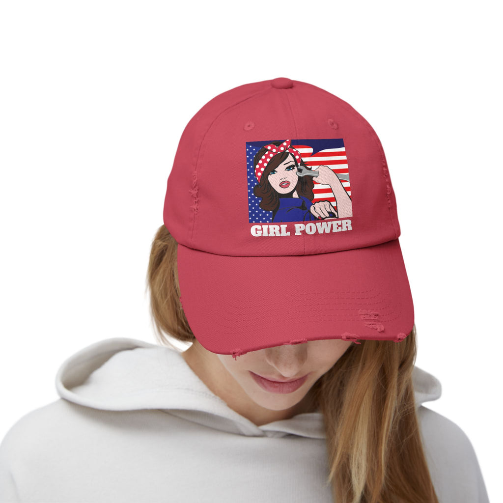 Girl Power Distressed Cap