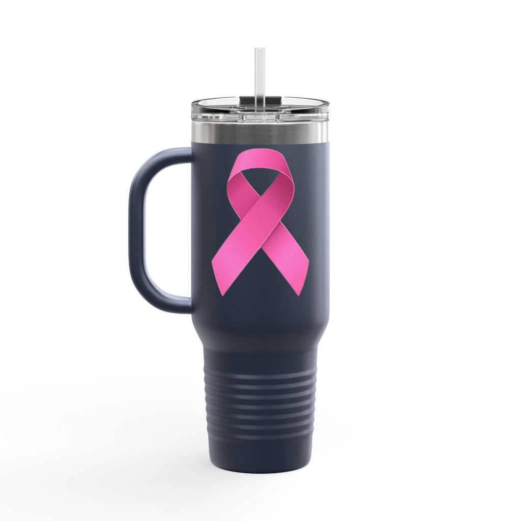 Pink Ribbon Insulated Travel Mug, 40oz