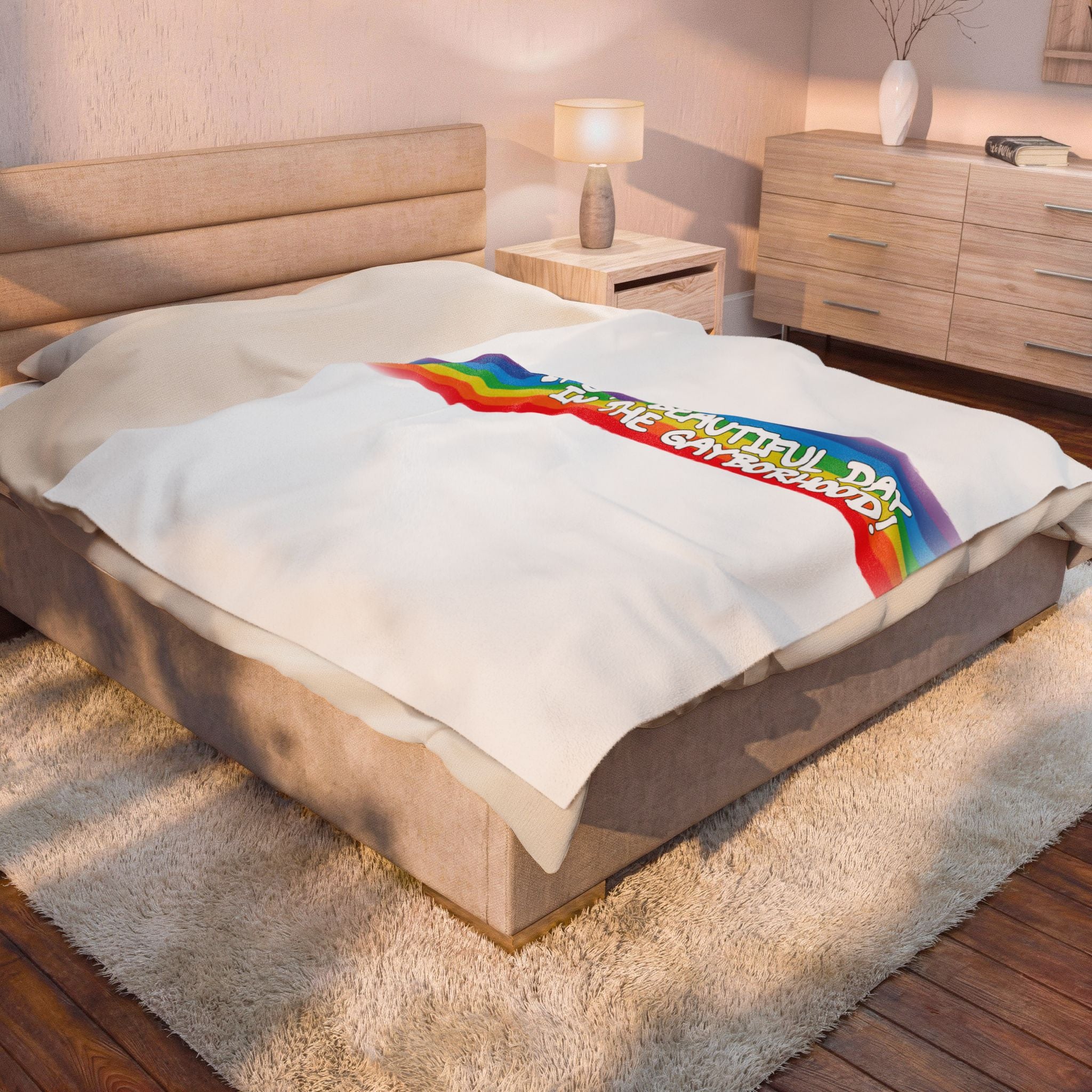 Beautiful Day Velveteen Plush Blanket