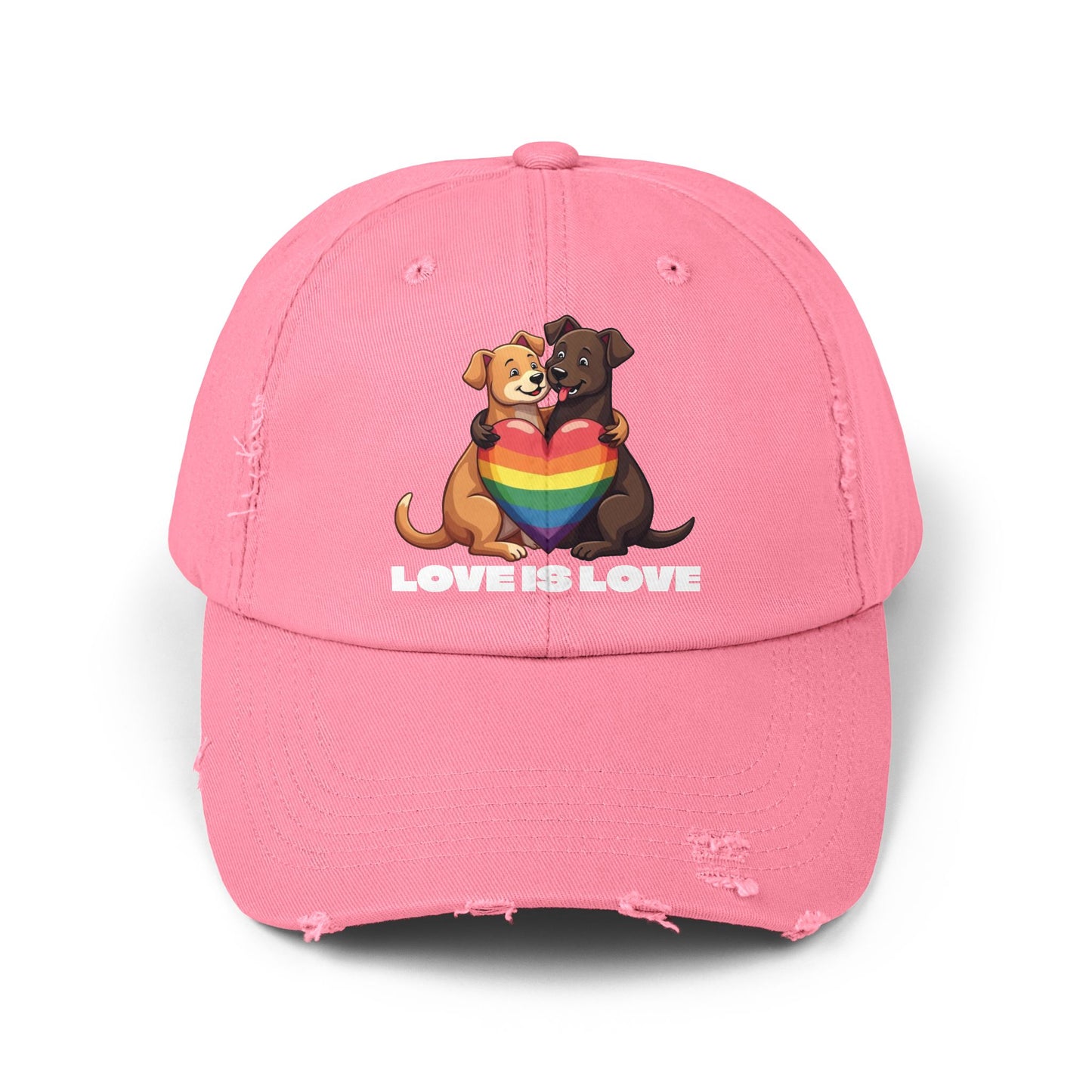 Cap - Puppy Love is Love Distressed Design