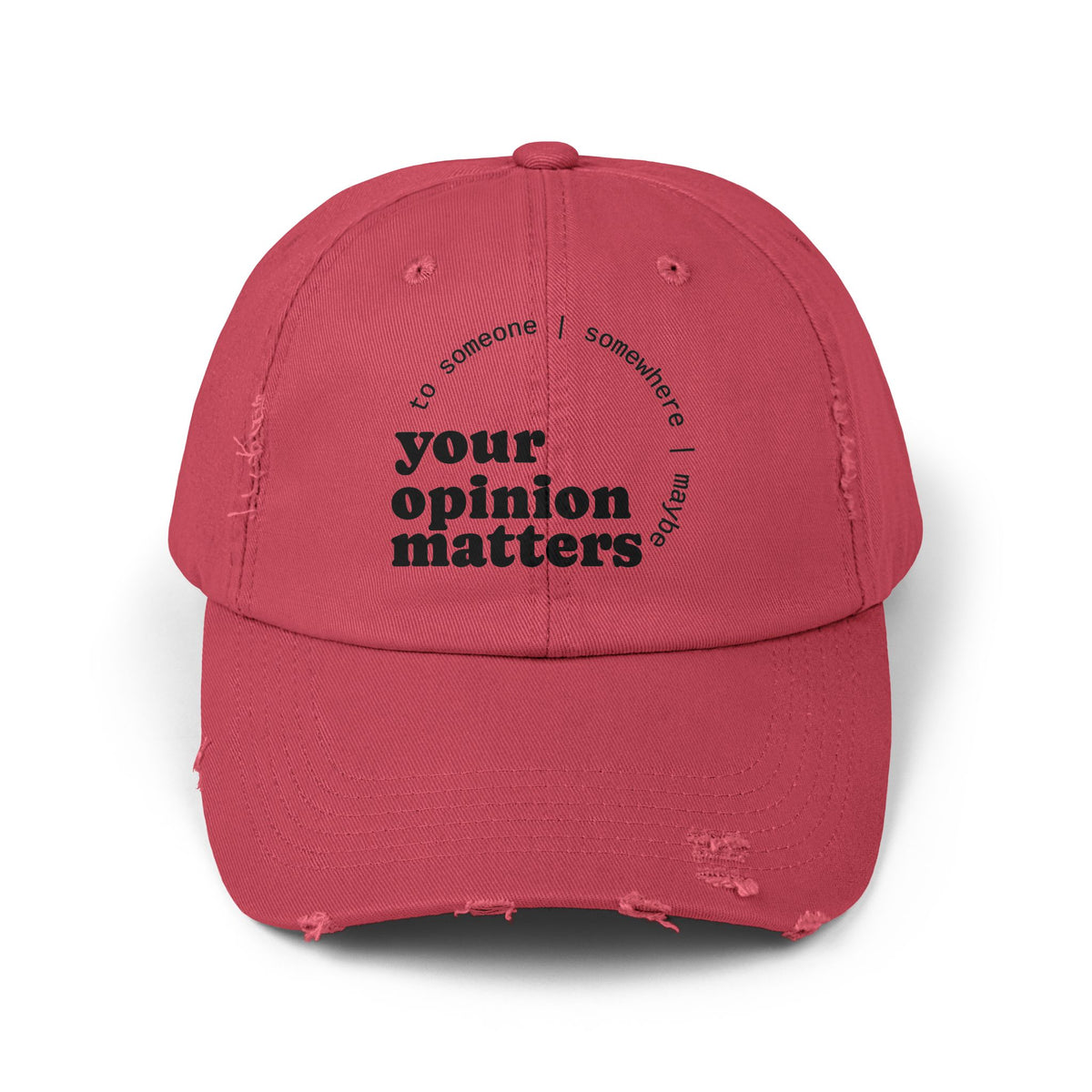 Your Opinion ... Distressed Design Cap