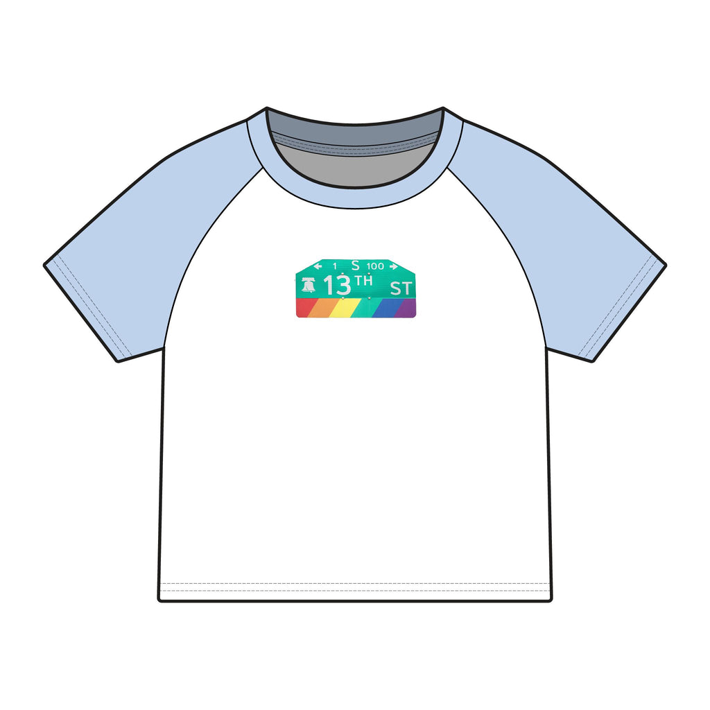 13th St Sign Women's Micro Rib Raglan Baby Tee