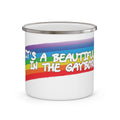 Enamel Camping Mug - Beautiful Day in the Gayborhood