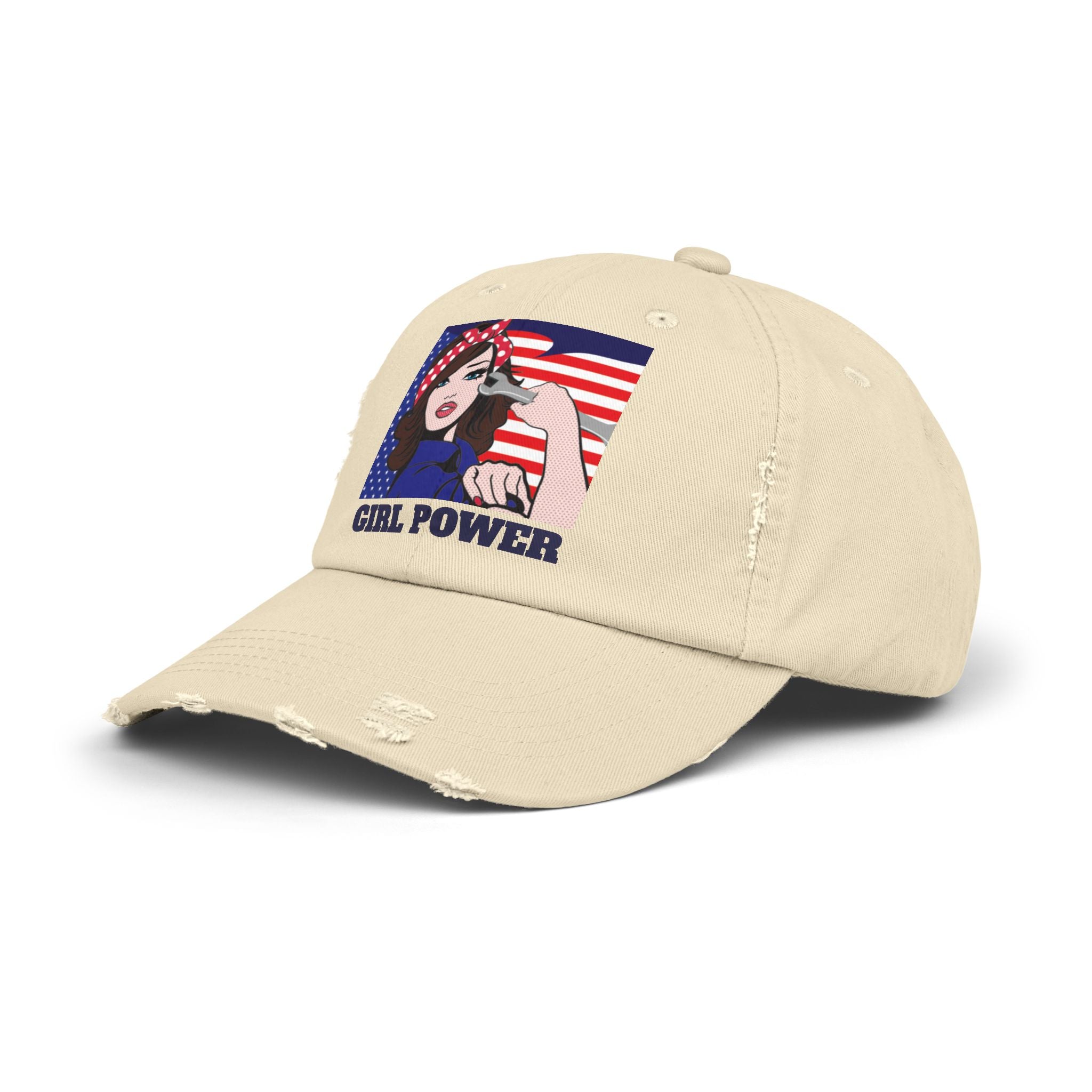 Girl Power Distressed Cap