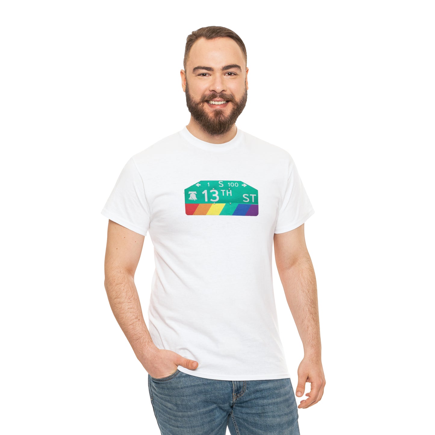 Philly Gayborhood Street Sign Cotton Tee