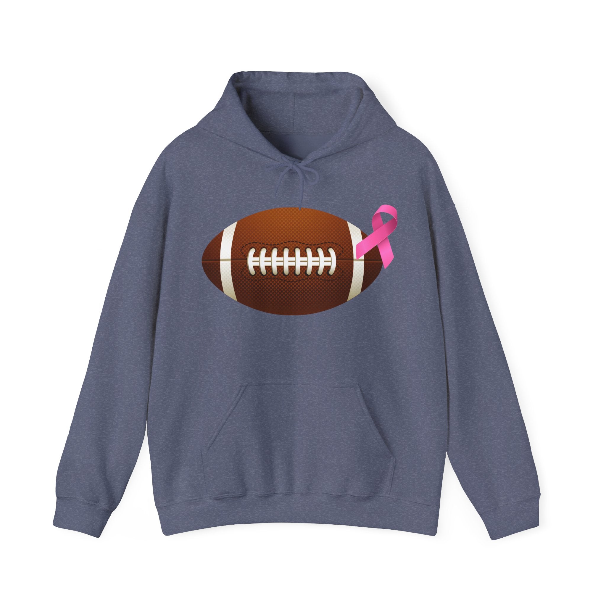 Breast Cancer Football Heavy Blend™ Hoodie