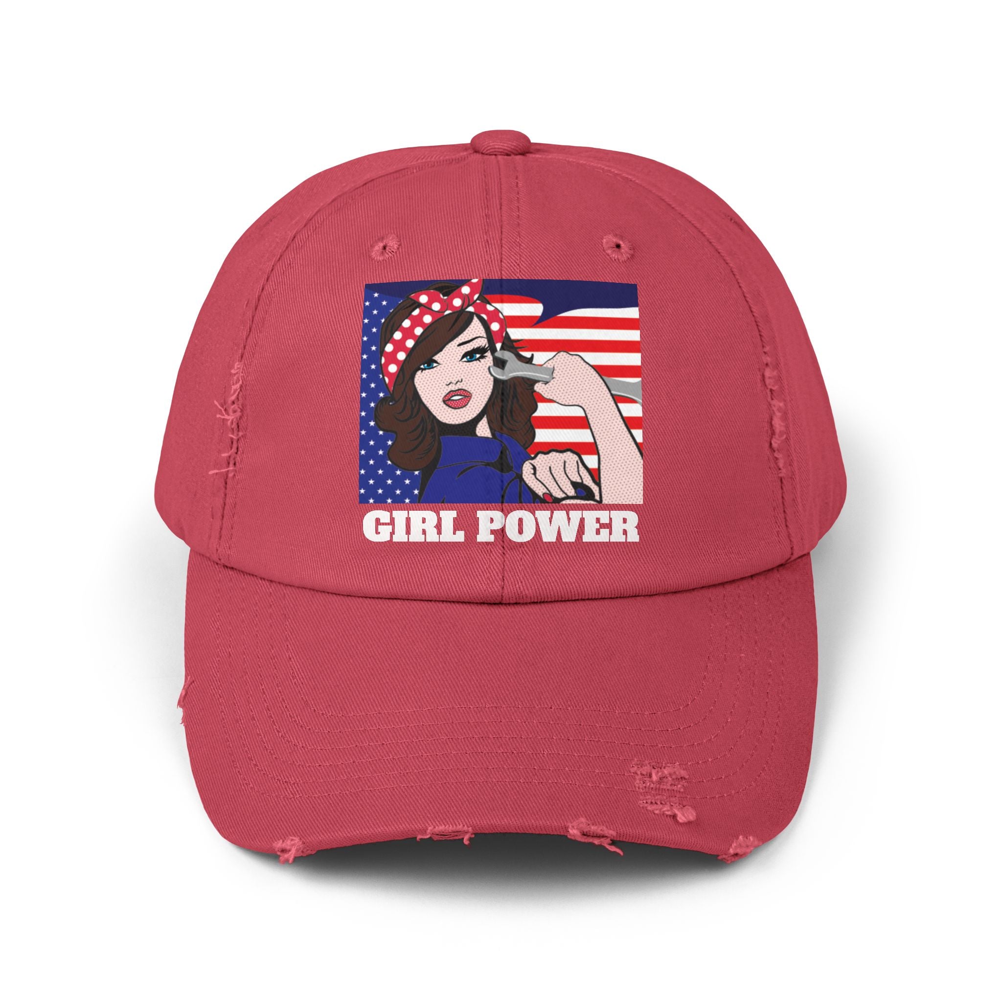 Girl Power Distressed Cap