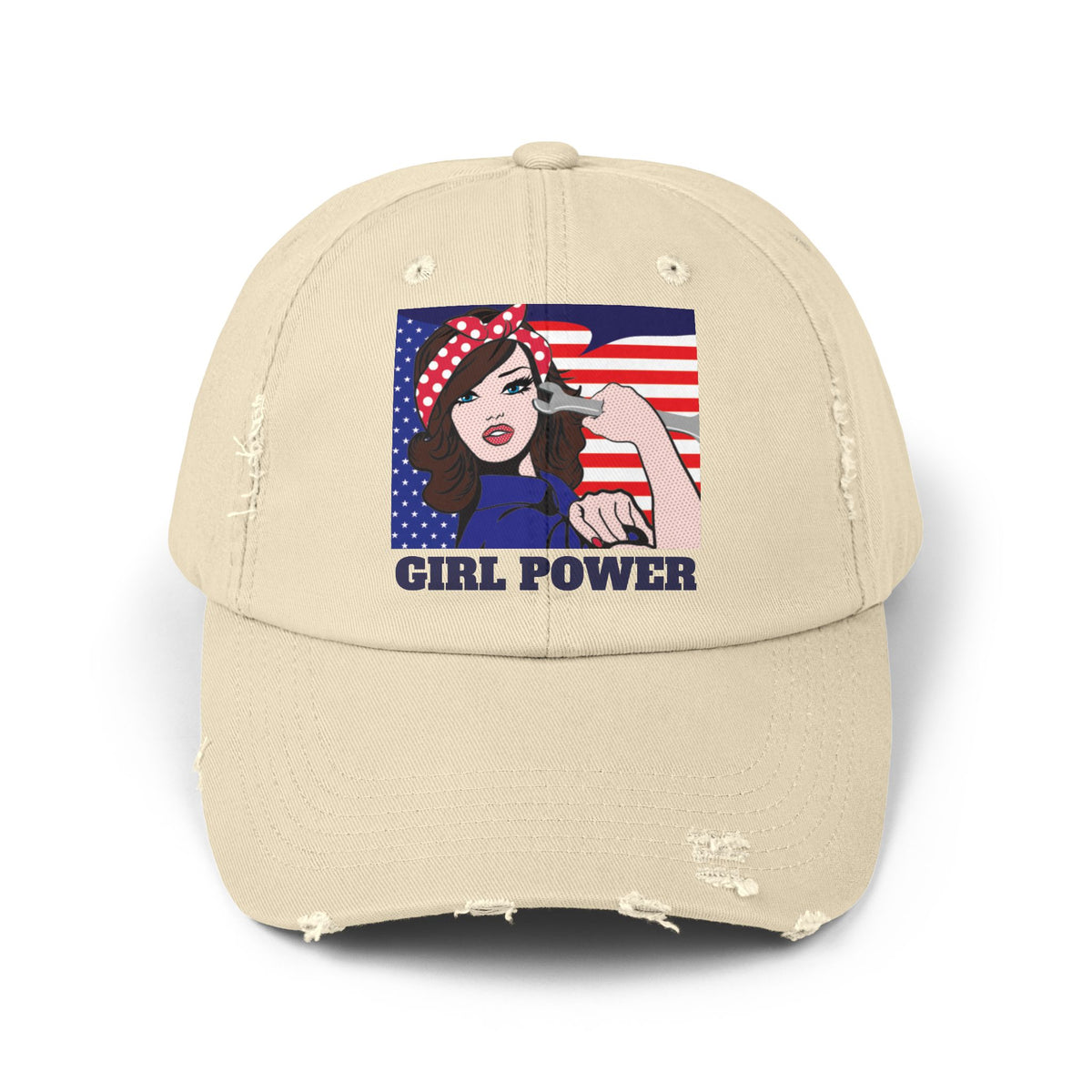 Girl Power Distressed Cap