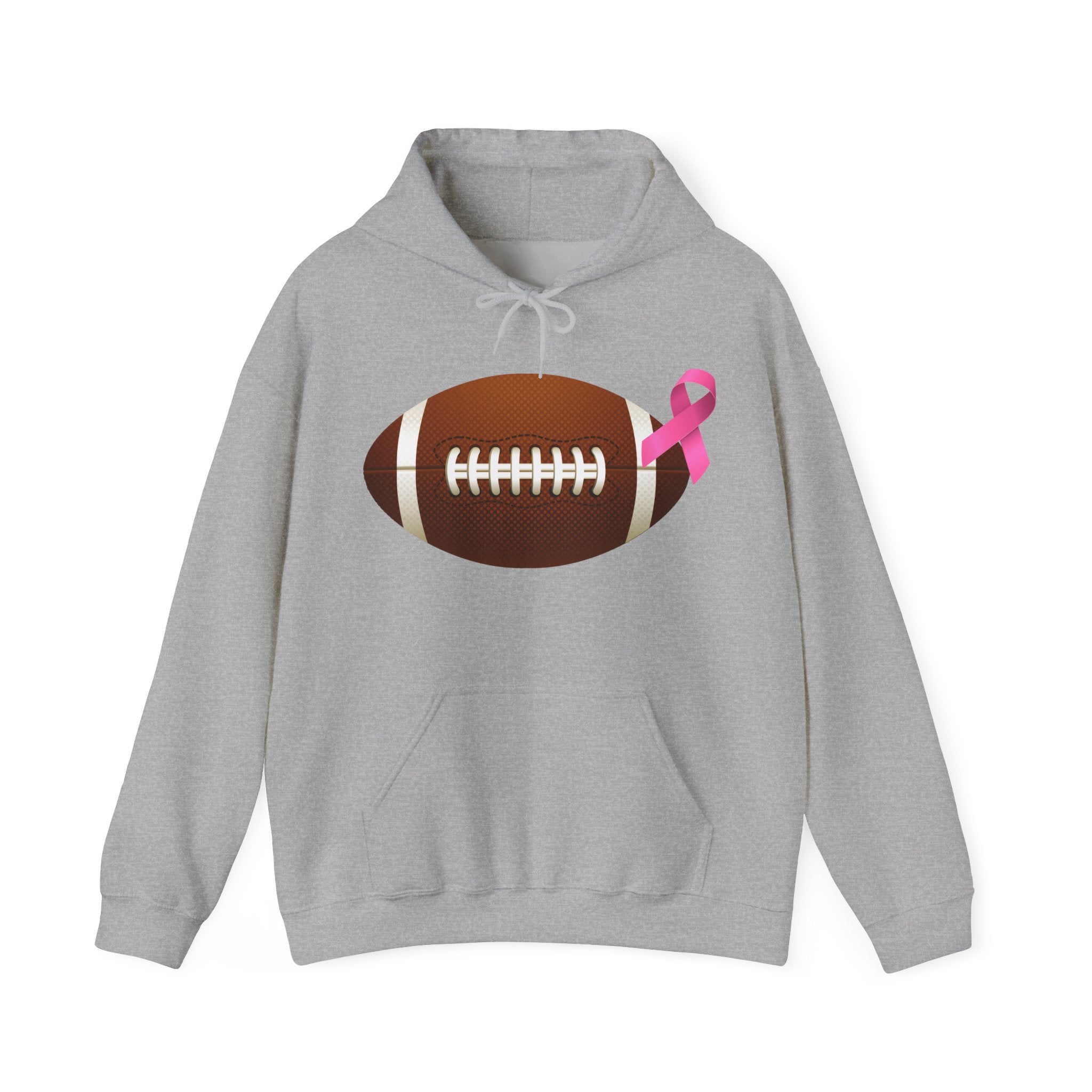 Breast Cancer Football Heavy Blend™ Hoodie