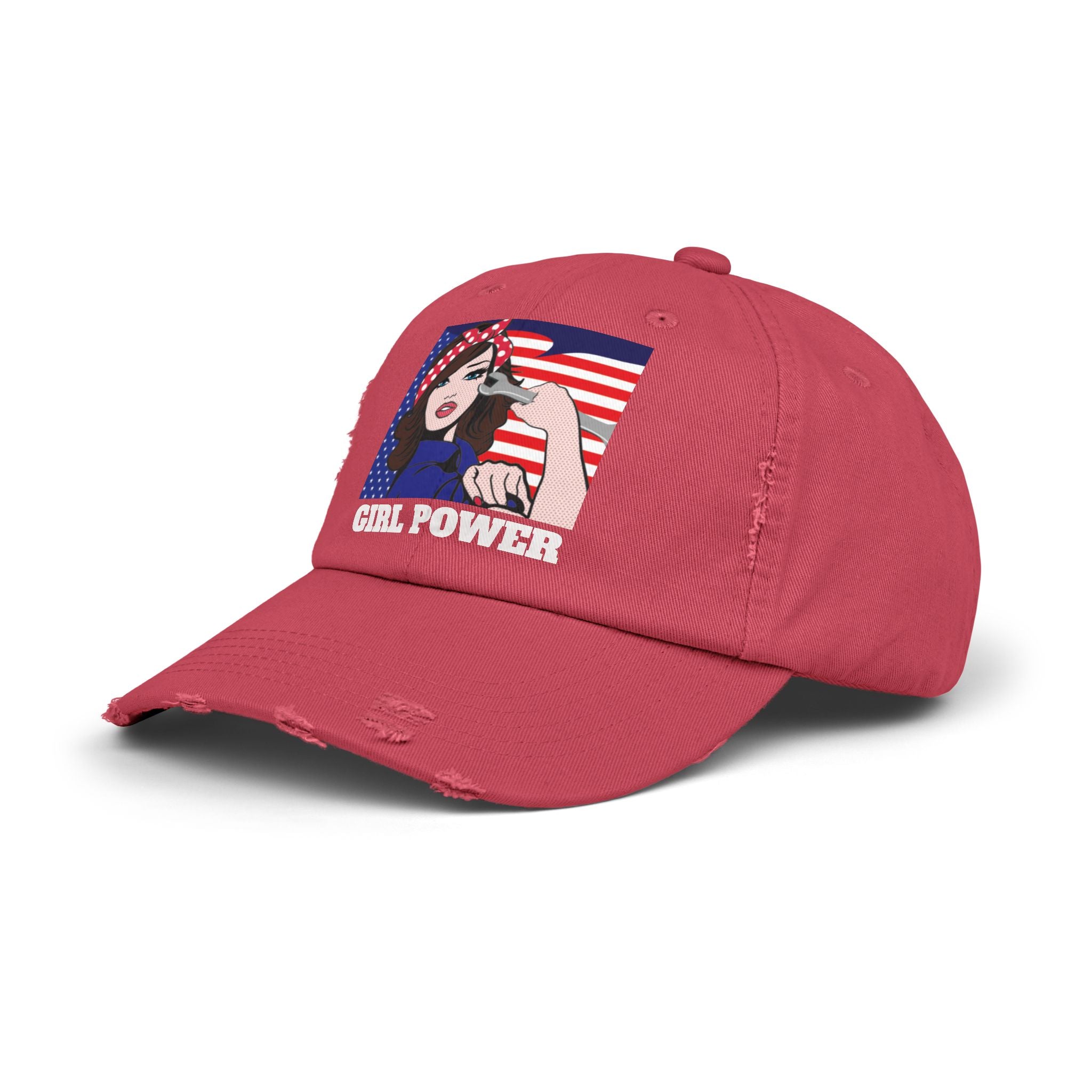 Girl Power Distressed Cap
