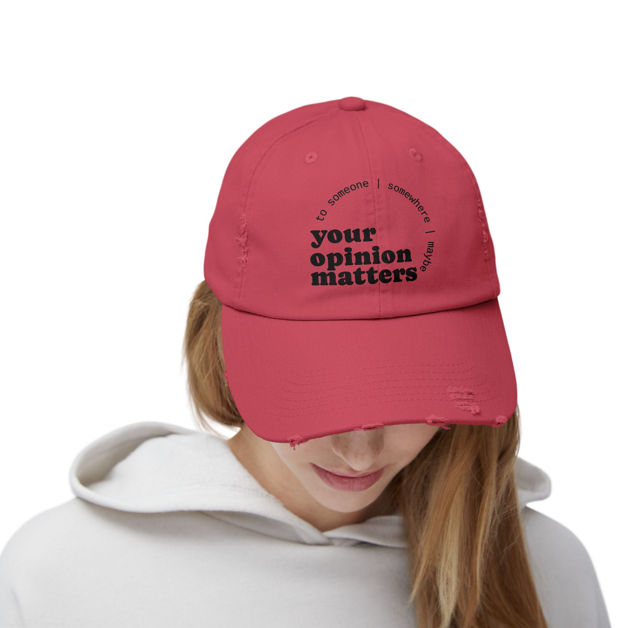 Your Opinion ... Distressed Design Cap