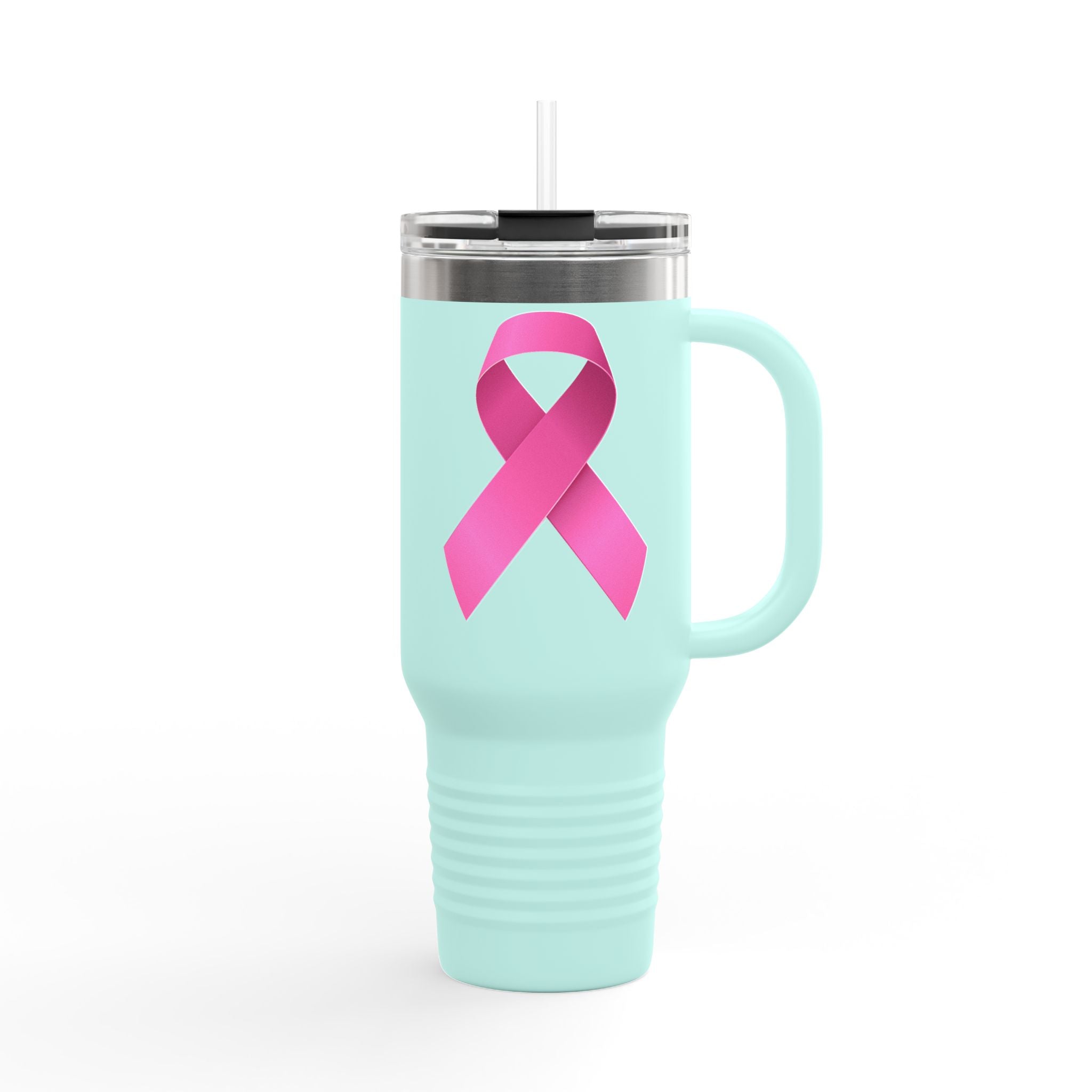 Pink Ribbon Insulated Travel Mug, 40oz