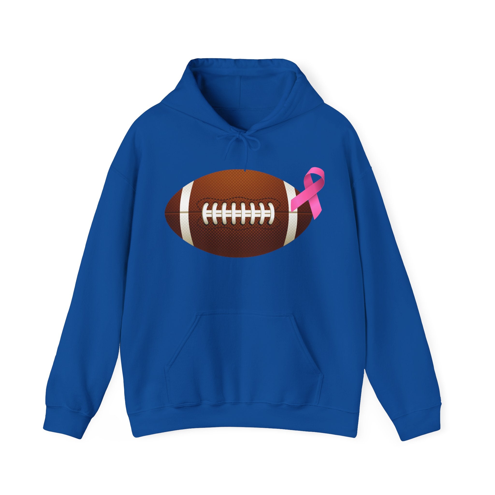 Breast Cancer Football Heavy Blend™ Hoodie