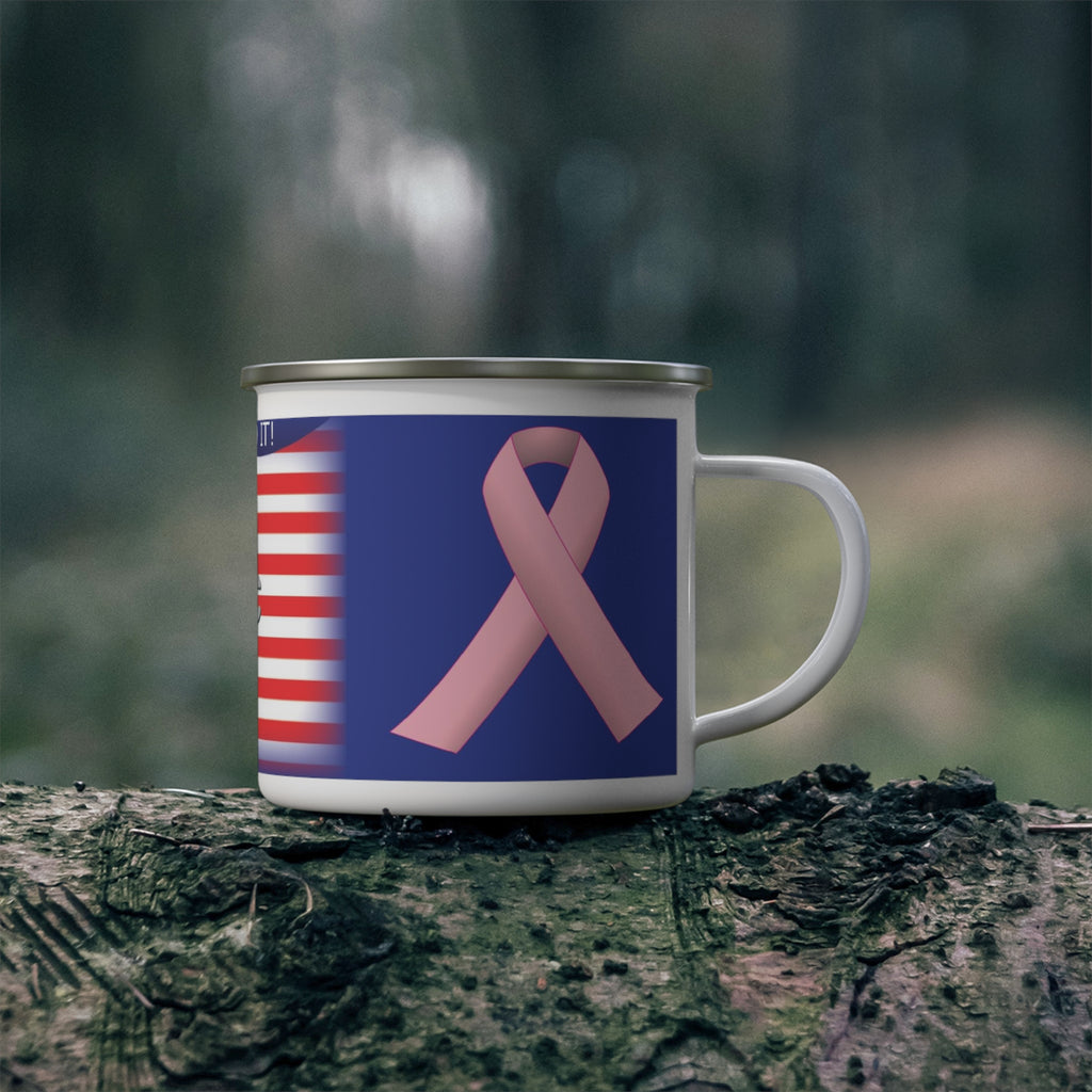 Enamel Camping Mug - Breast Cancer