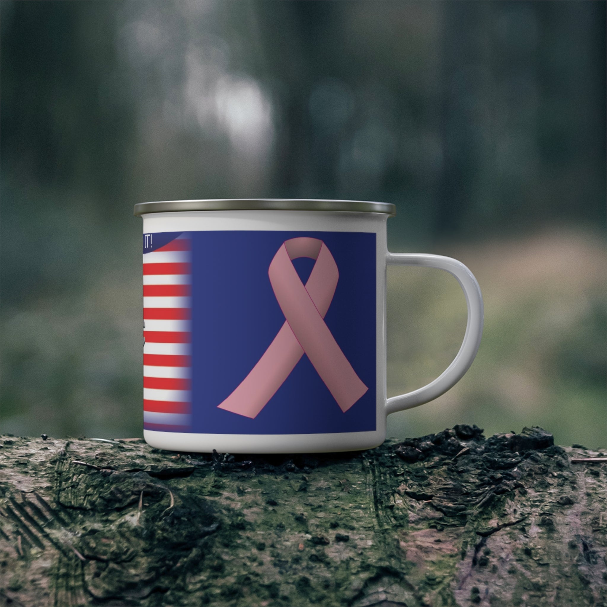 Enamel Camping Mug - Breast Cancer