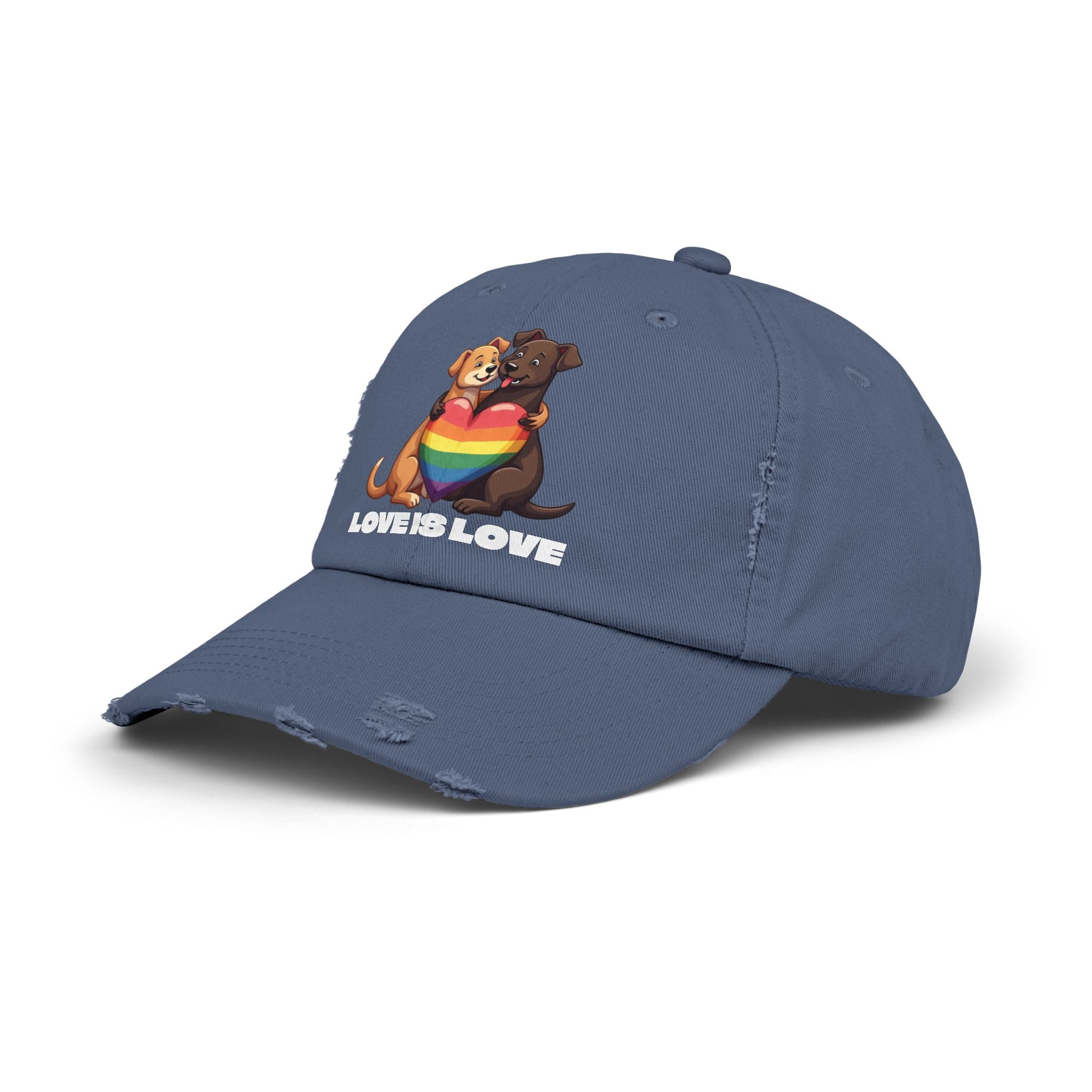 Cap - Puppy Love is Love Distressed Design