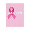 Breast Cancer Warrior Velveteen Plush Blanket