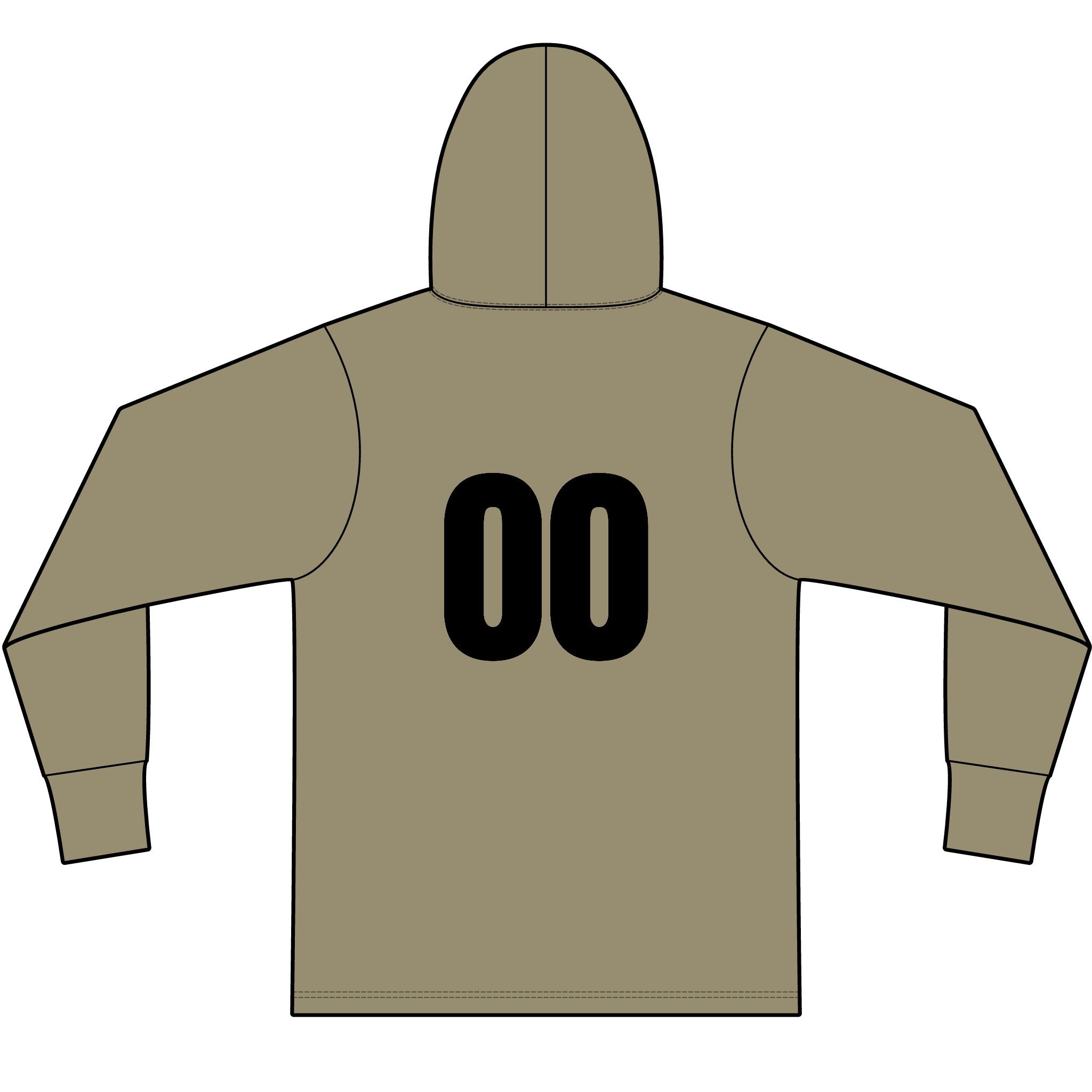 Football Long Sleeve Hooded T-Shirt