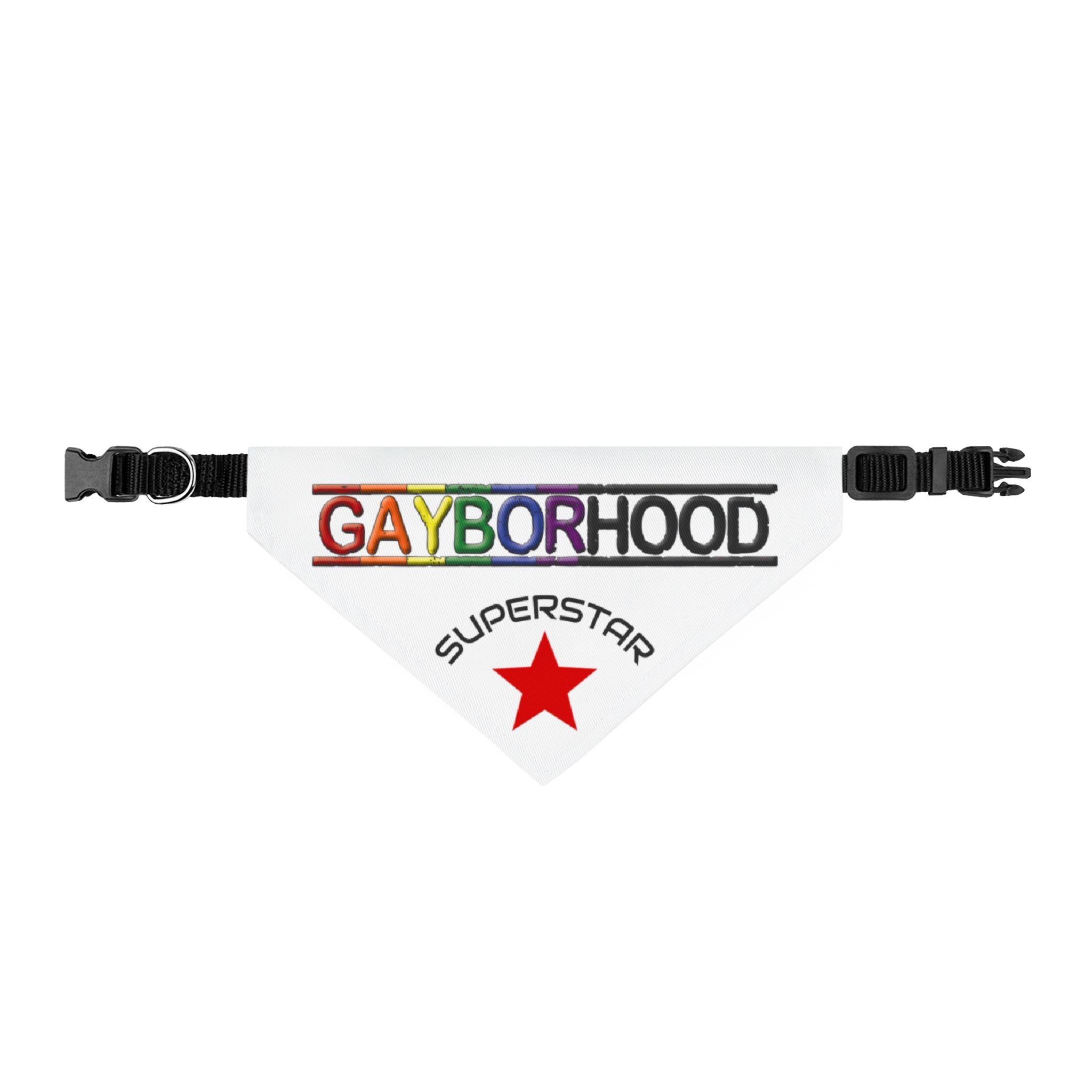 Clip-on Pet Bandana Gayborhood Superstar