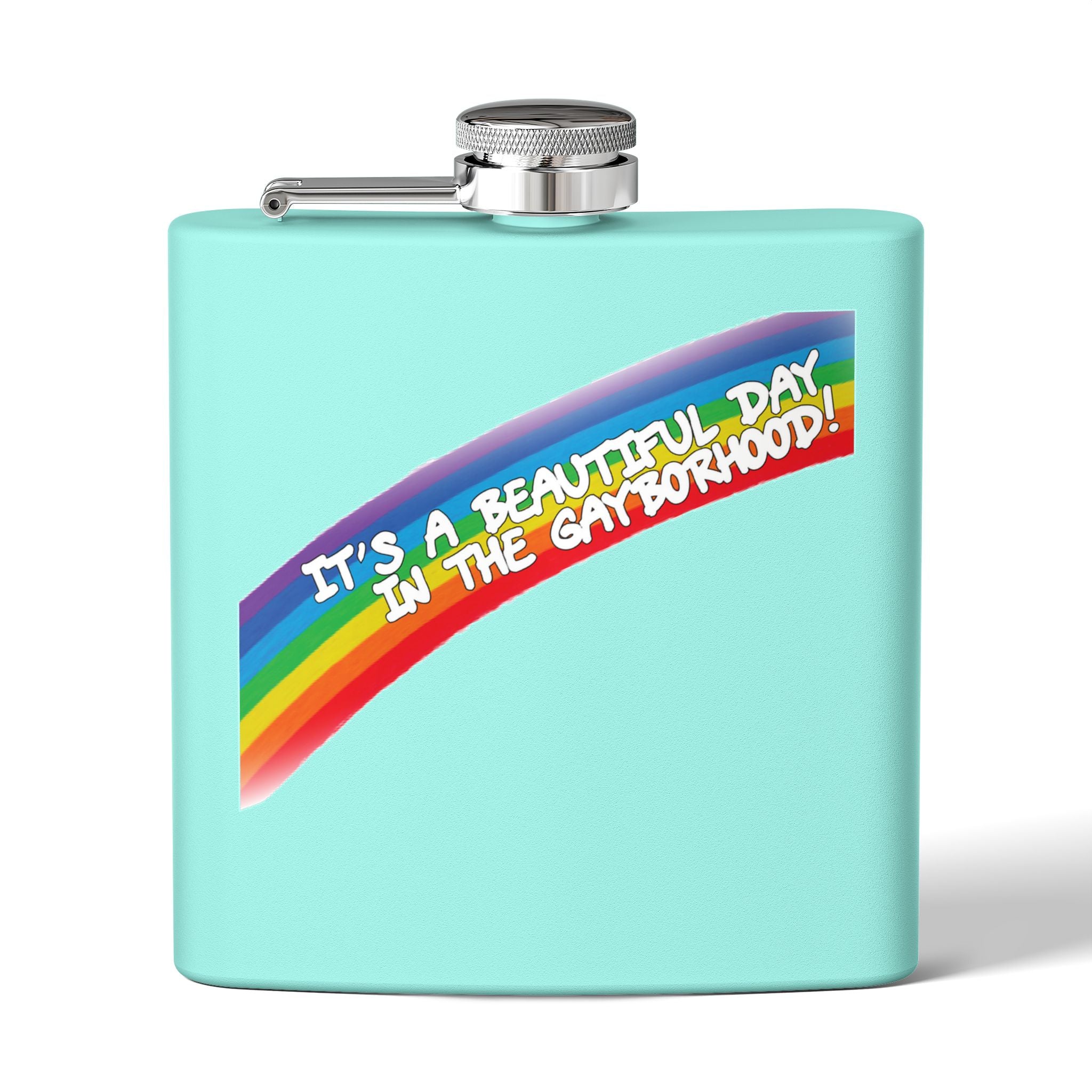 Beautiful Gayborhood Stainless Steel Flask, 6oz