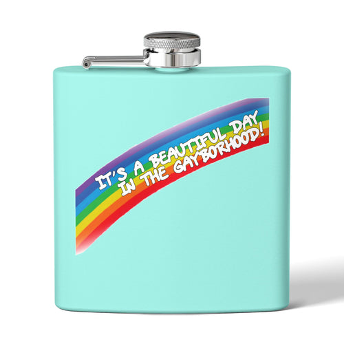 Beautiful Gayborhood Stainless Steel Flask, 6oz