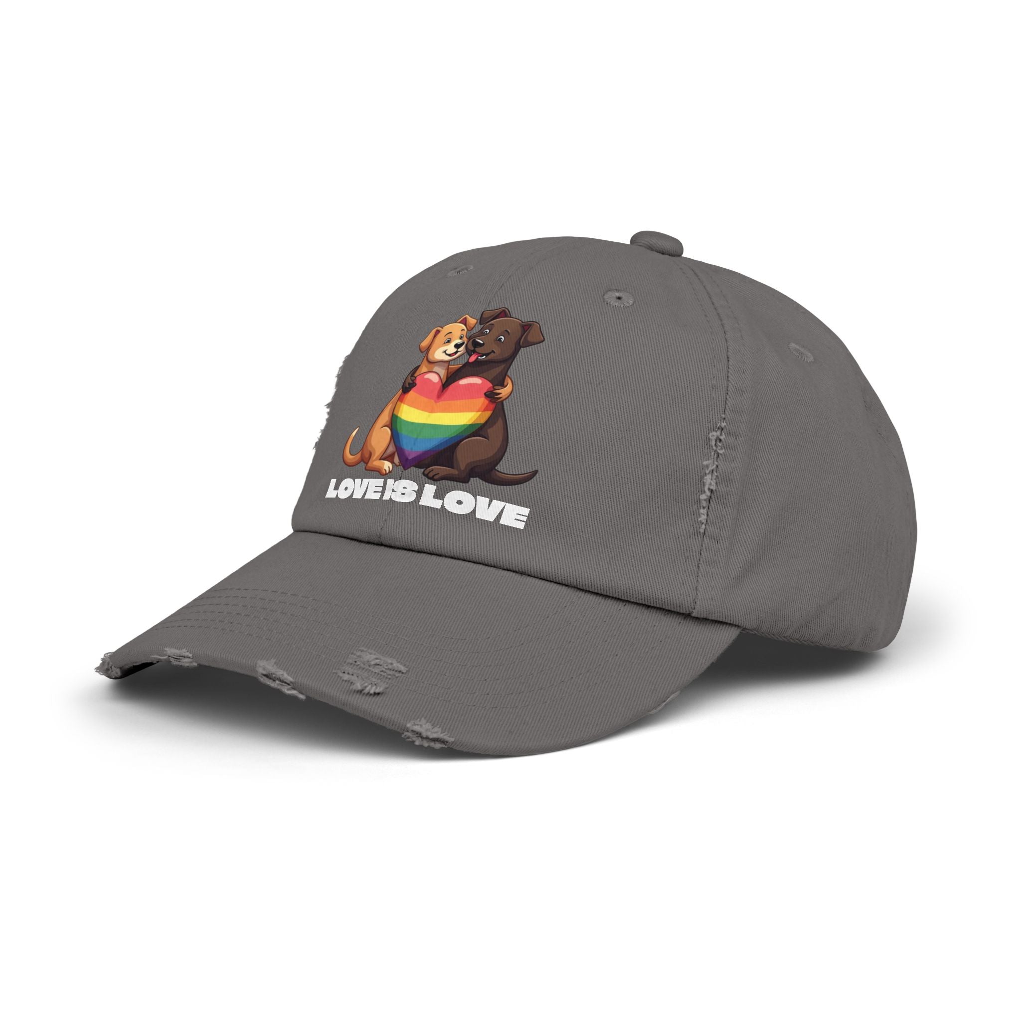 Cap - Puppy Love is Love Distressed Design